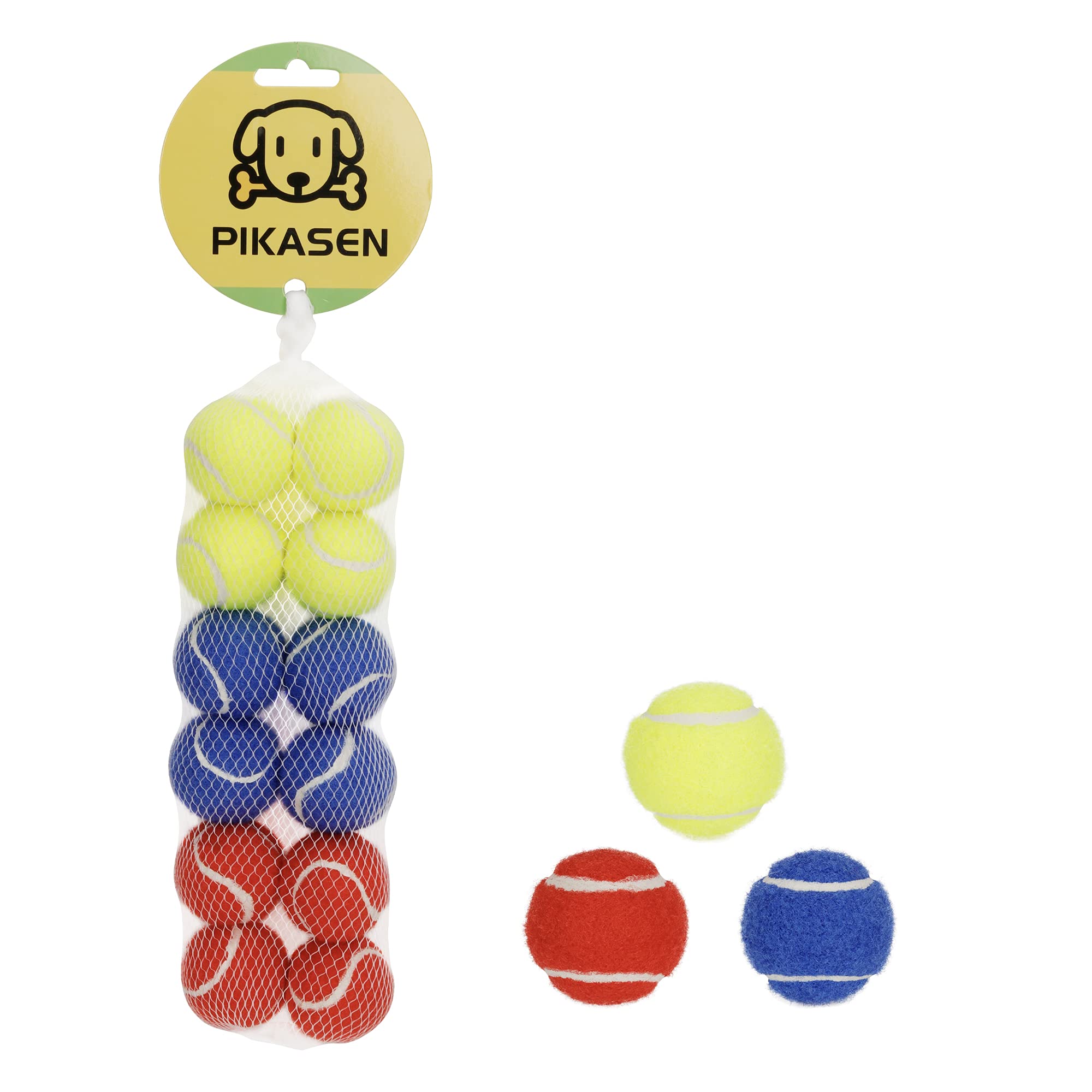 Pikasen 1.5 Small Tennis Balls For Dogs  Cat Toy 3 Colours And Pack Of 12 Mini Tennis Balls For Small Dogs