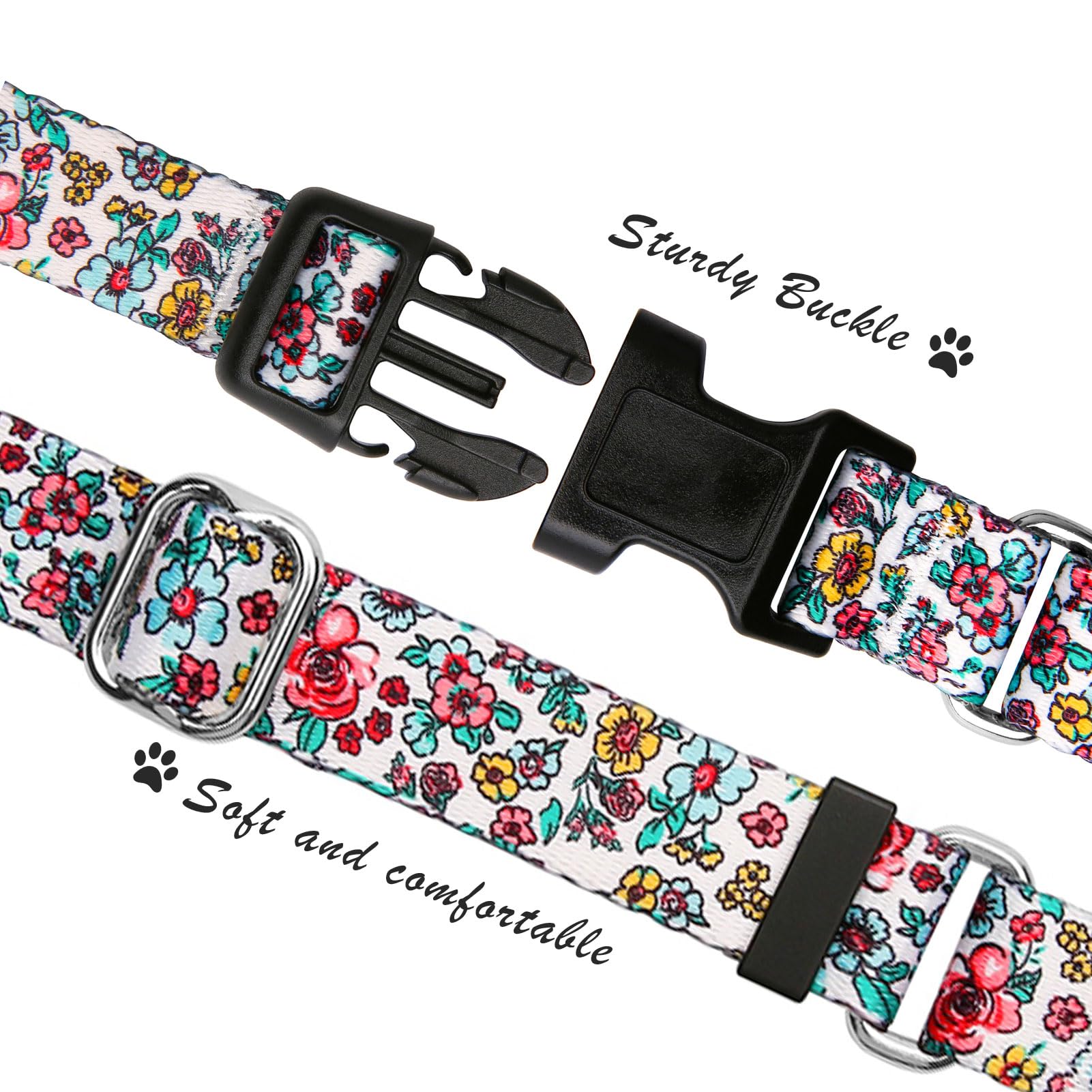 Martingale Collar For Dogs, Adjustable Soft Nylon Dog Collars With Special Design Cute Patterns For Puppy Xsmall Dog Collar (X-S
