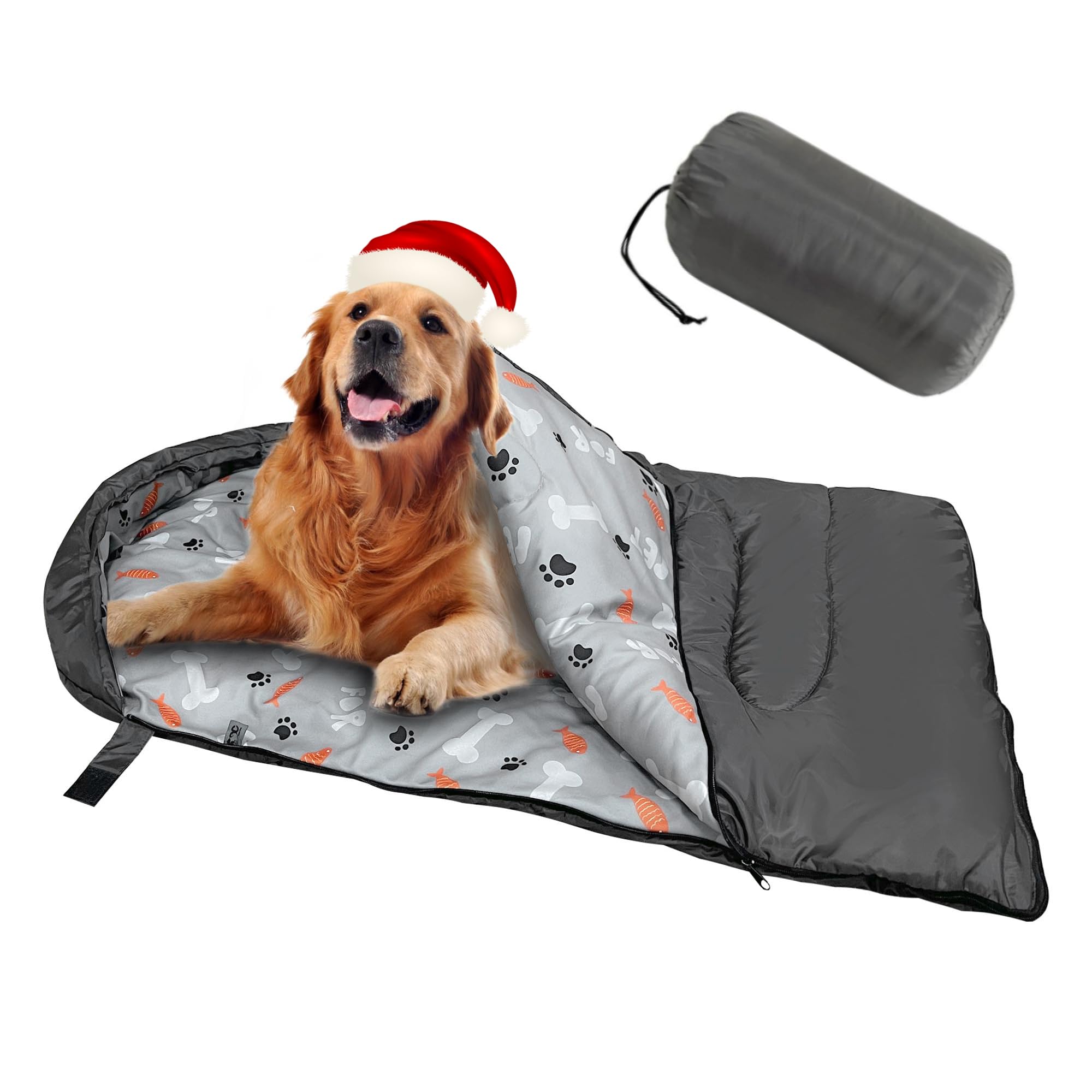 Geerduo Dog Sleeping Bag Waterproof Warm Packable Dog Bed Mat With Storage Bag For Indoor Outdoor Travel Camping Hiking Backpack