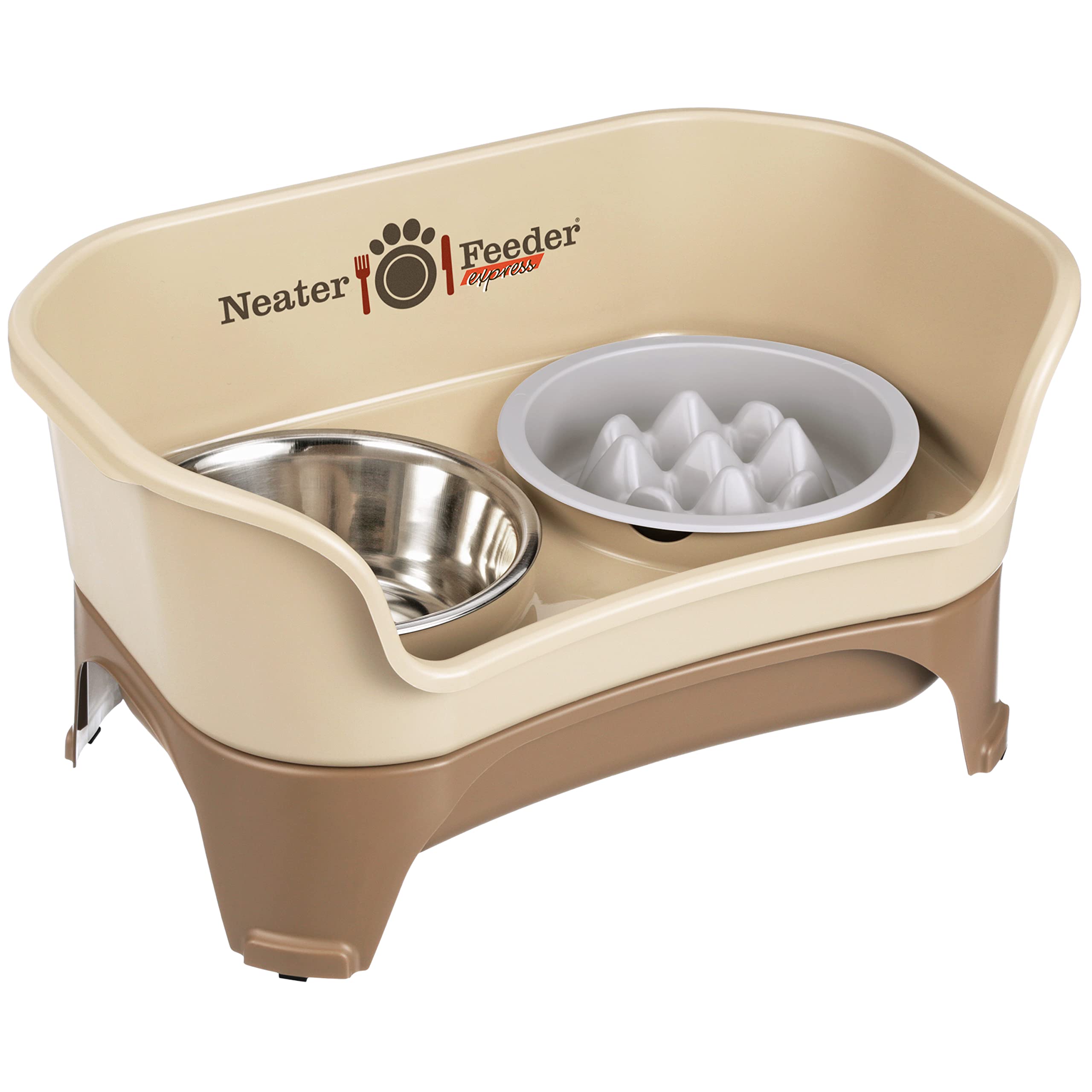 Neater Feeder Express Mess Proof Dog Bowls Elevated for Medium and Large Breed - Made in USA - No Spill Raised Slow Feeder Eleva
