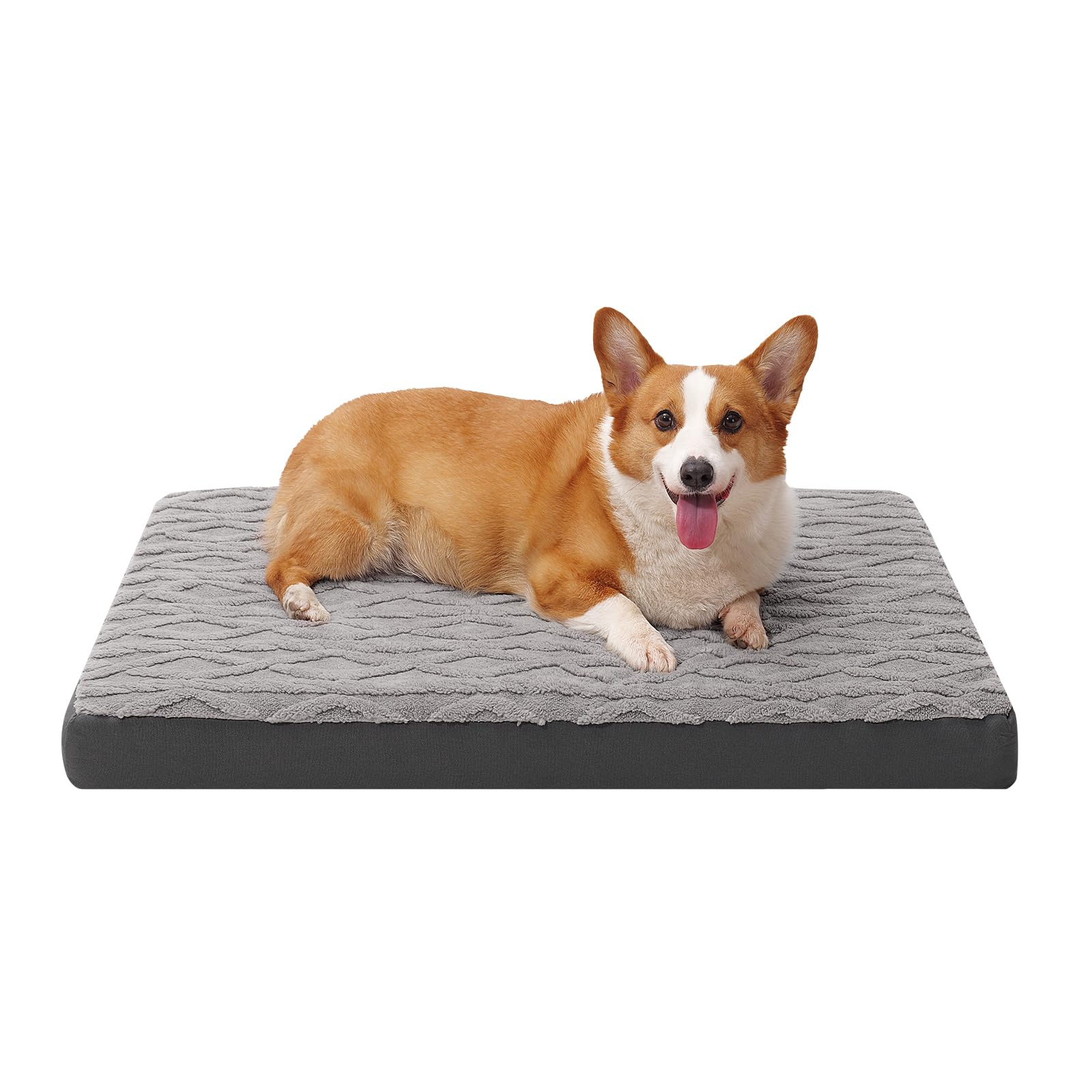 Maihandasi Waterproof Dog Crate Bed - Soft Fluffy Memory Foam Dog Bed With Anti-Slip Bottom, Machine Washable Squishmallow Pet B