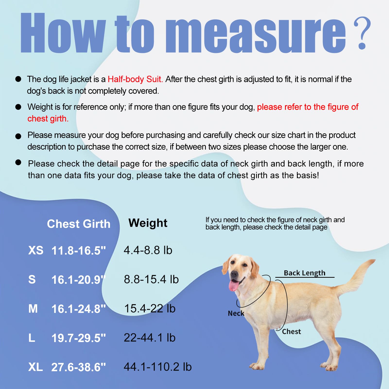 Doglay Dog Life Jacket With Double Rescue Handles, High Flotation Dog Life Vests For Swimming, Reflective Swimming Vest Safety L