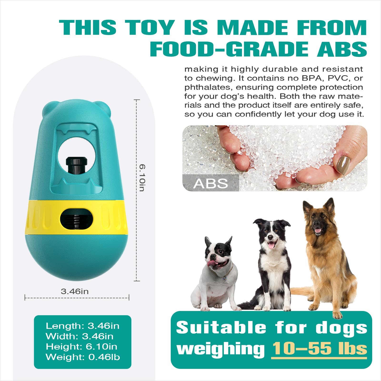 Dog Puzzle Toys Dog Treat Dispensing with Bully Sticks Holder Security Hold Device Interactive Toy to Keep Them Busy Puppy Slow