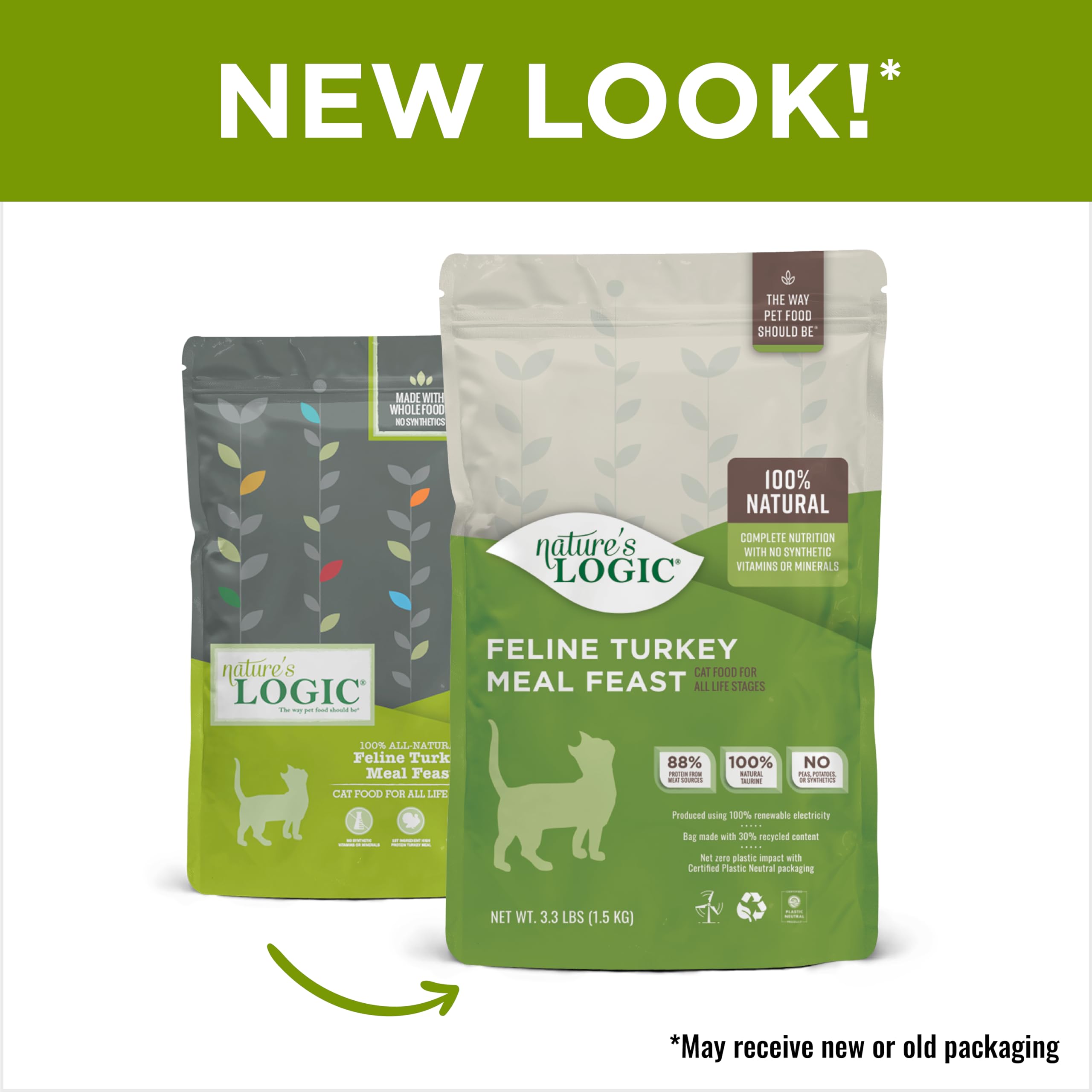 Natures Logic Turkey Dry Cat Food (1 Pack), 3.3 lb