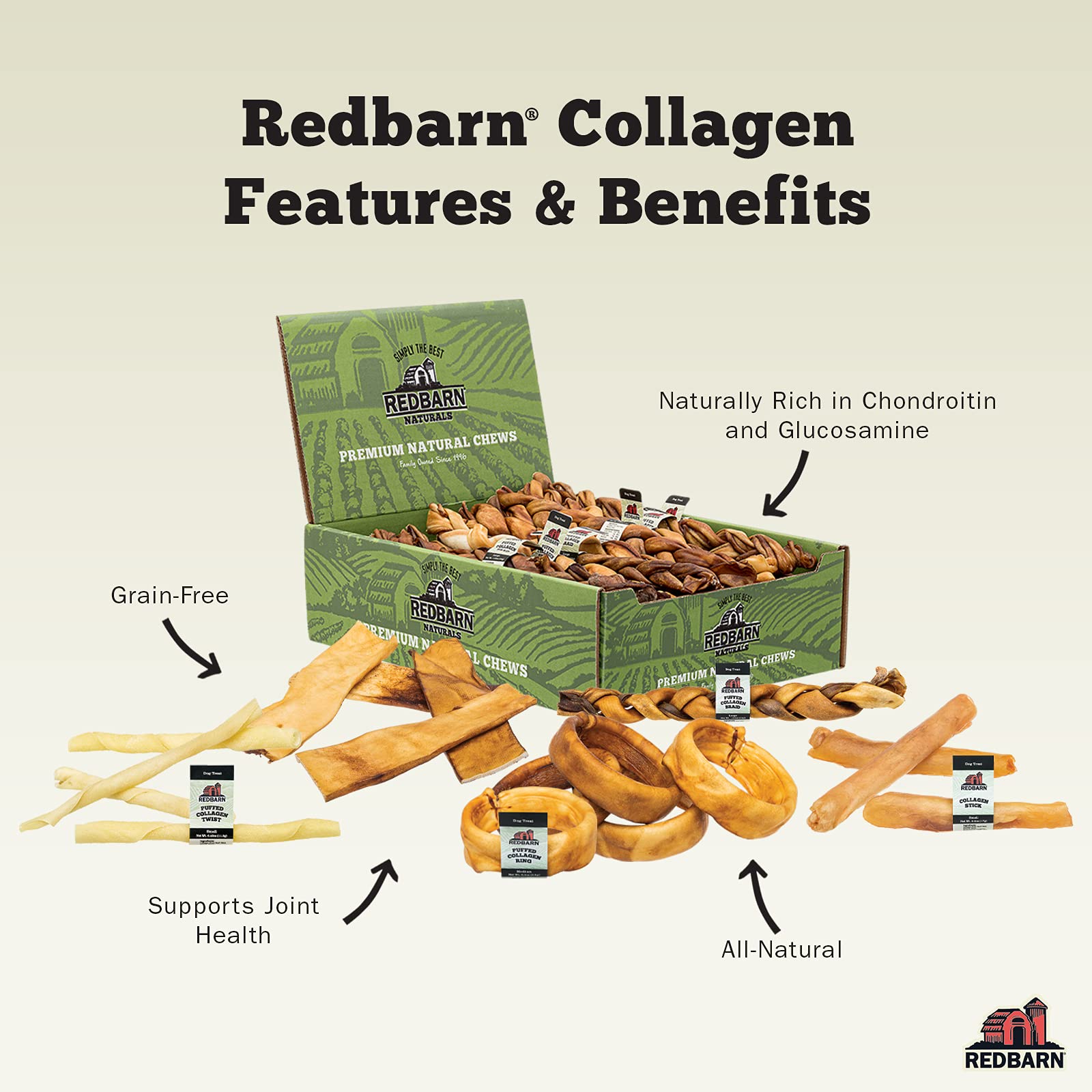Redbarn Collagen Spring - Medium, Pack of 25