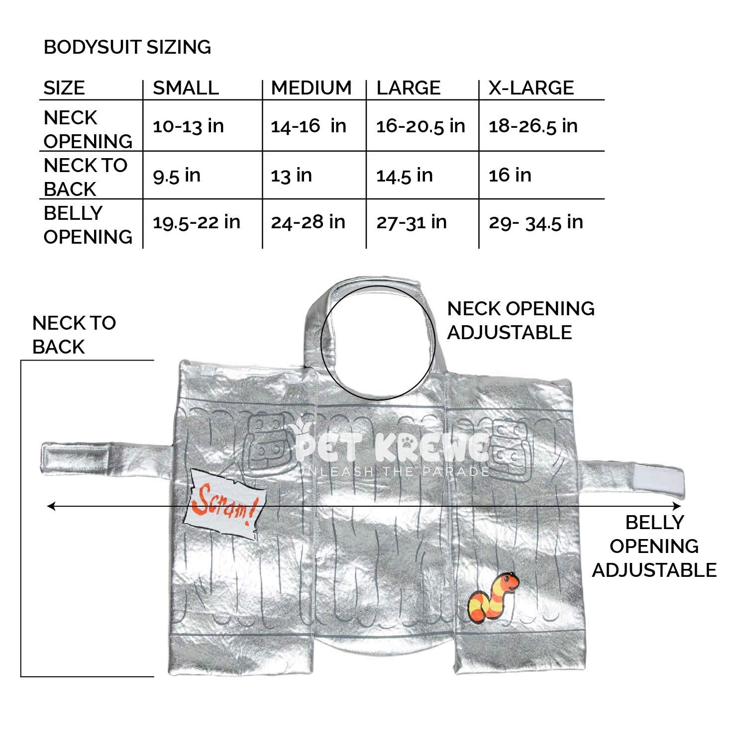 PET KREWE Large Oscar The Grouch Dog Costume - Silver X-Large for Halloween, Christmas, Parties - Fits Small to Extra Large Pets