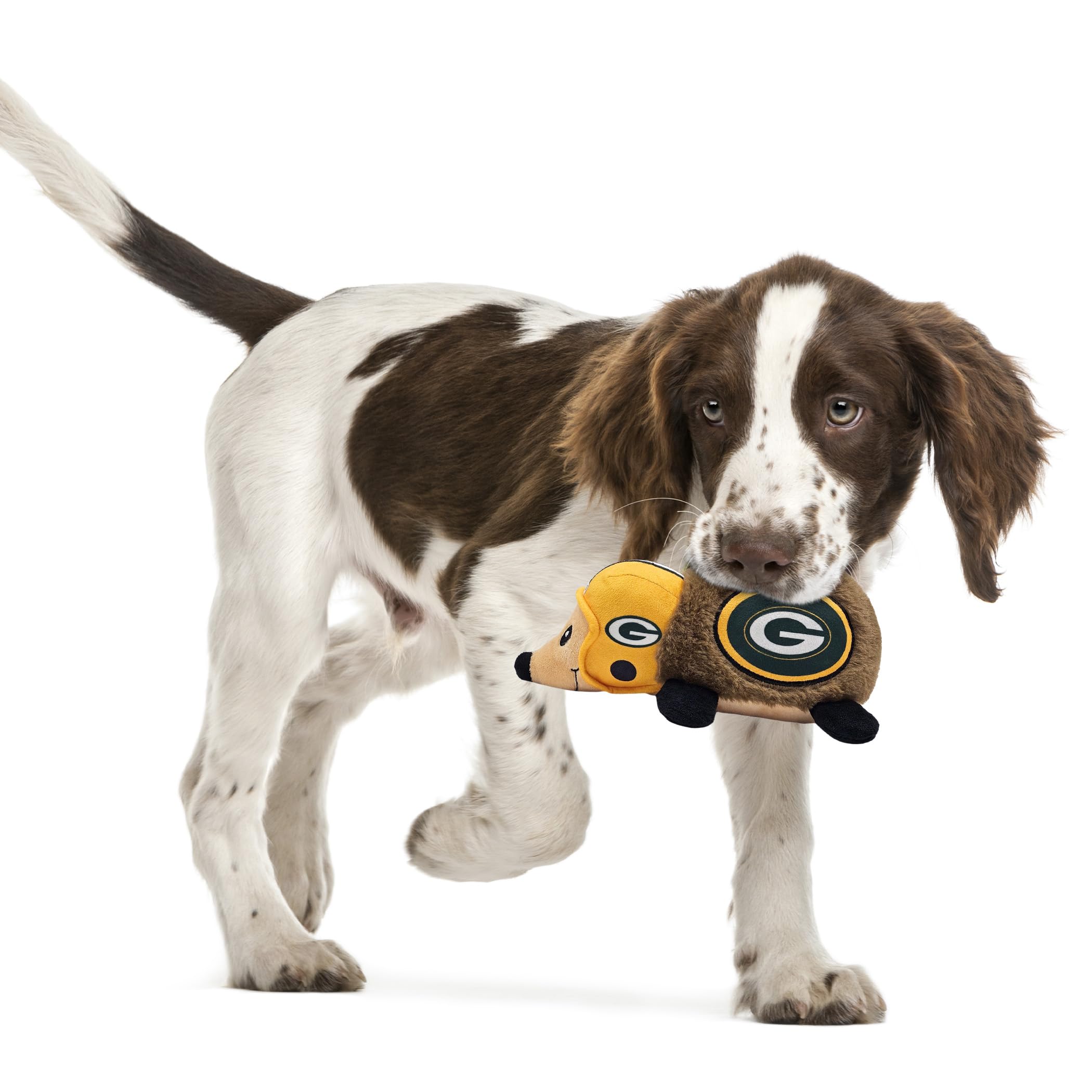 Nfl Green Bay Packers Plush Hedgehog Toy For Dogs & Cats, Cool Soft Pet Toy For Fun And Interactive Play, Dog Chew Toy With Sque