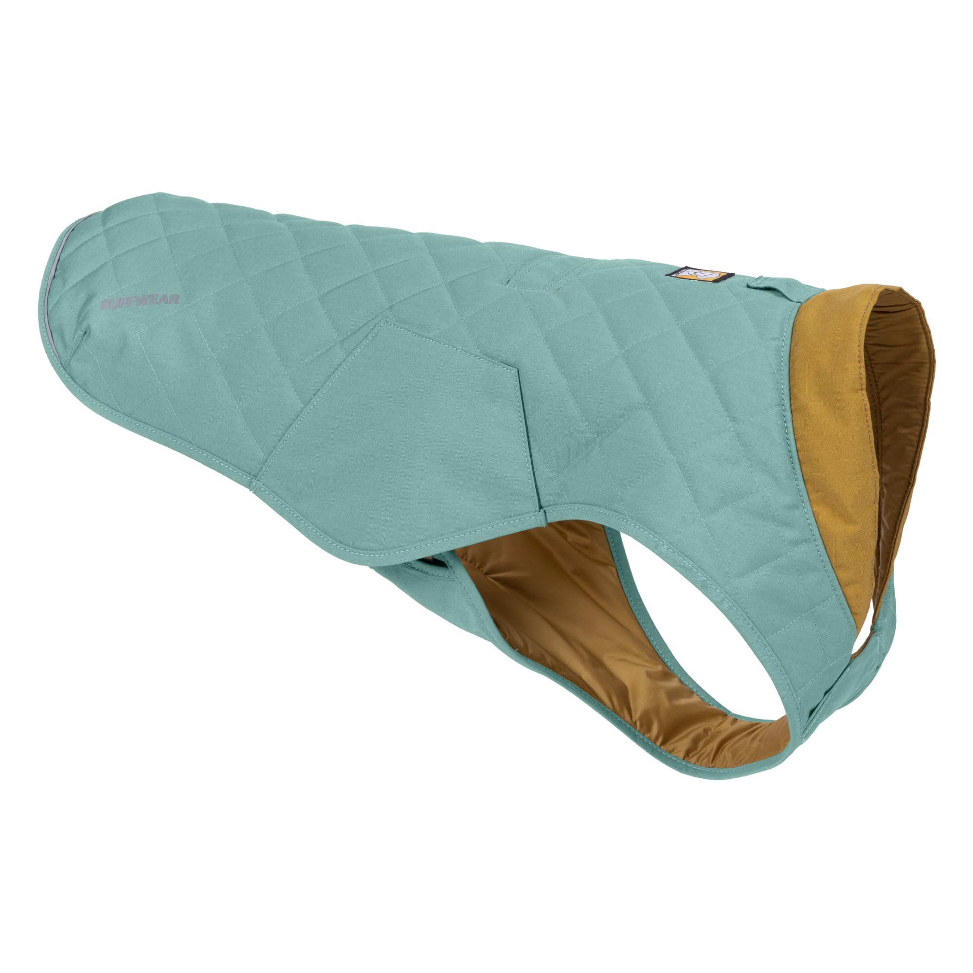 Ruffwear, Stumptown Quilted Dog Jacket, Insulated Water-Resistant Winter Coat with Reflective Trim & Leash Portal, Easy On/Off B