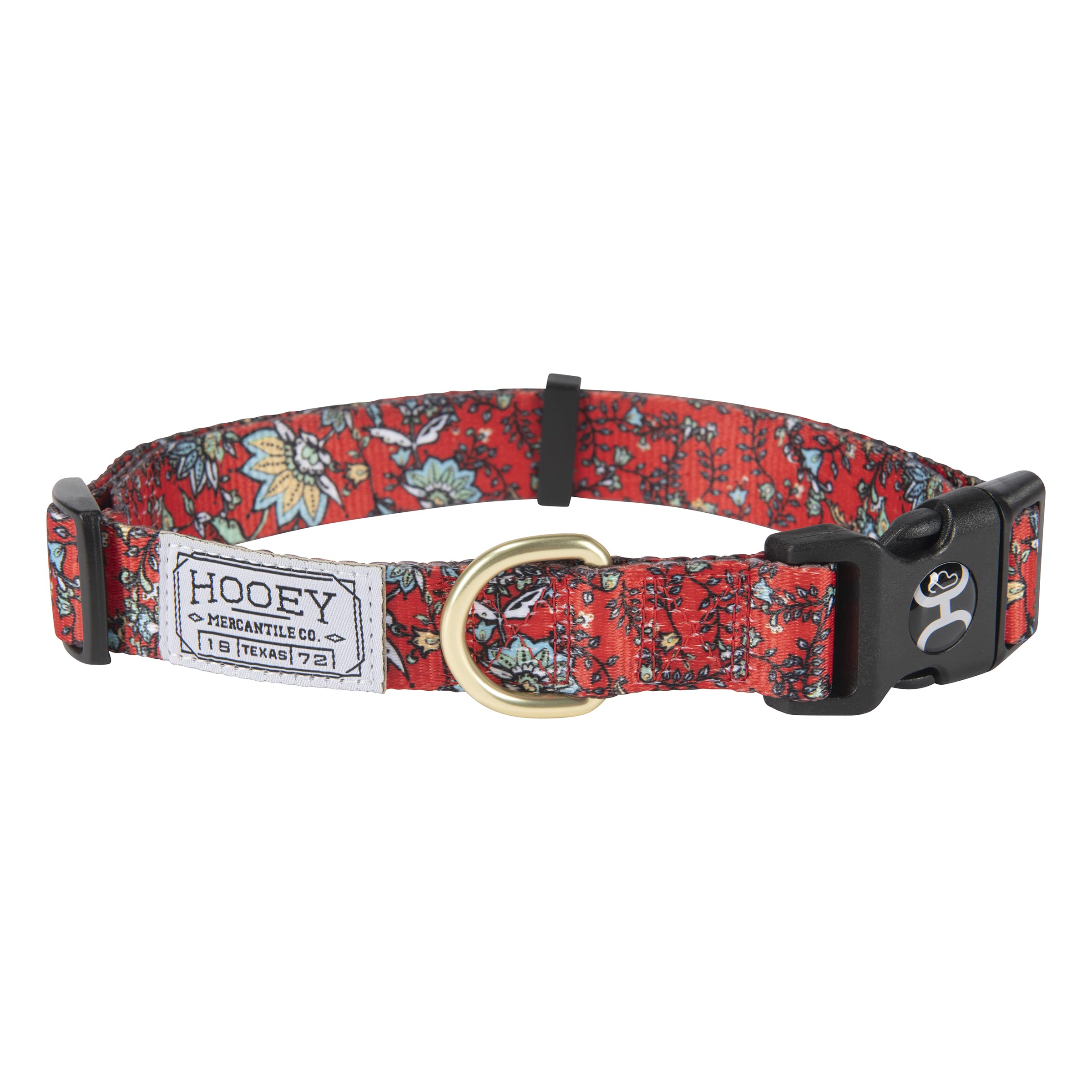 Hooey Nomad Dog Collar, Durable Polyester Webbing Collar With Graphic-Inspired Prints, Western Floral, Large