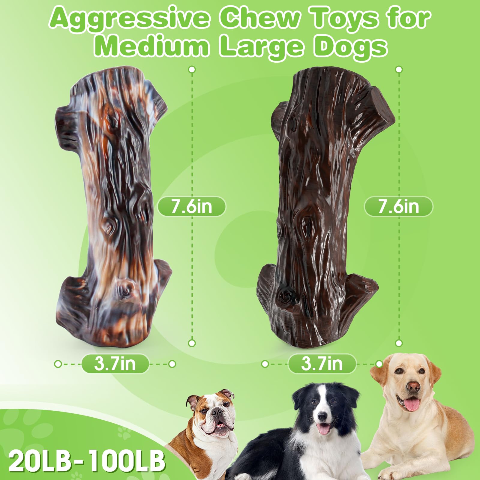 Jeefome Dog Toys For Aggressive Chewers: 2 Packs Indestructible Dog Toys - Tough Chew Toys For Large, Medium,Small Breed To Keep