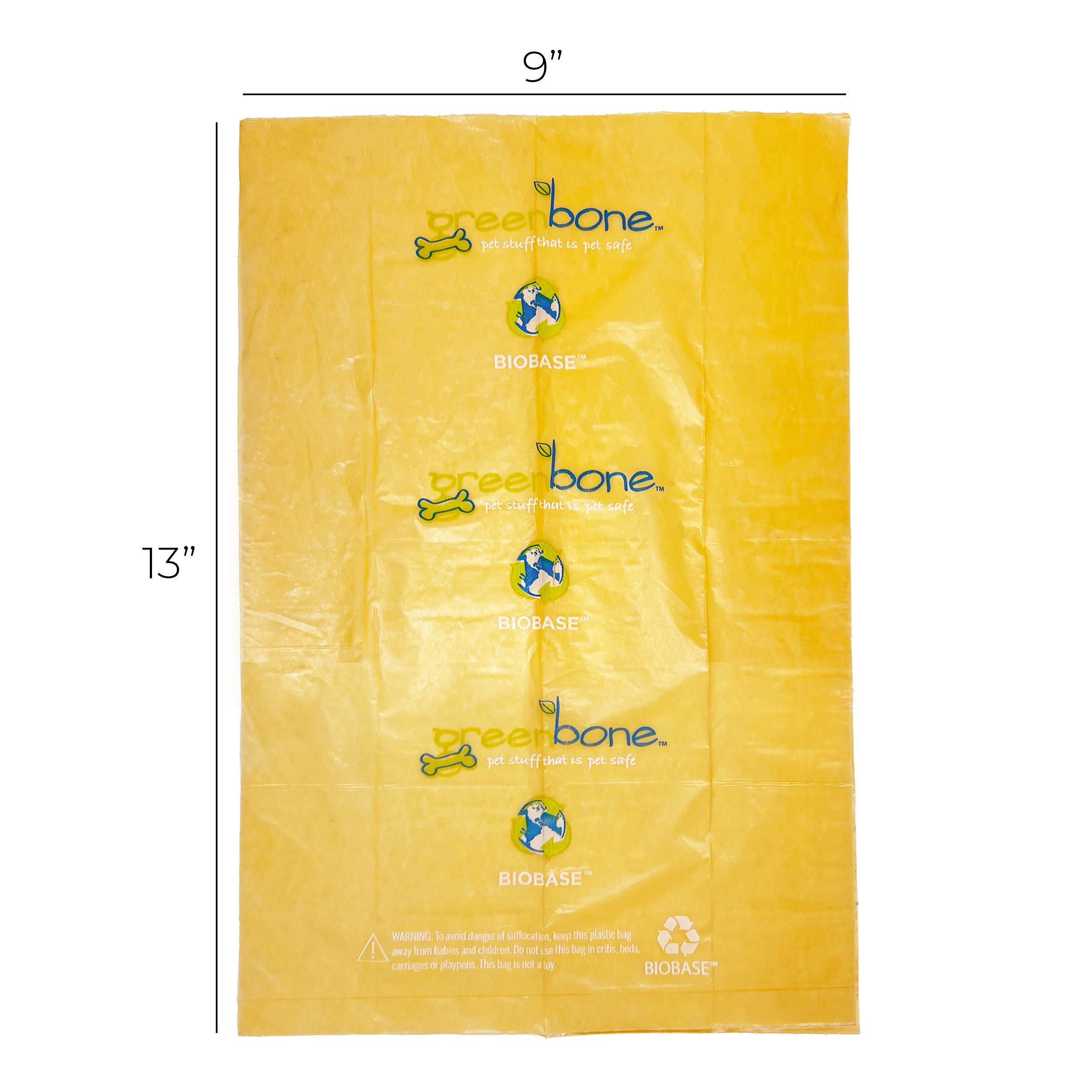 Greenbone Pet Poop Bags - 36 Count, 13"x9", Resin, Mixed Color - Model 13004