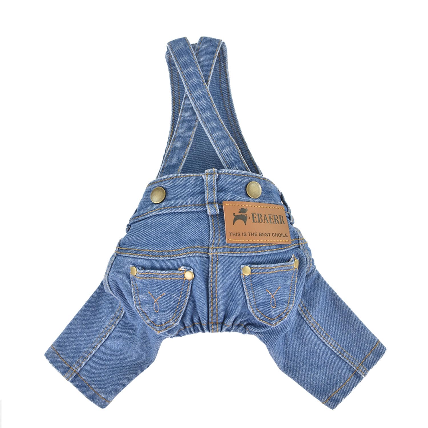 Fladorepet Classic Dog Denim Jumpsuit Overalls,Dog Pet Cat Jeans Pants Clothes,Puppy Cowboy Costumes Outfits For Chihuahua Yorki