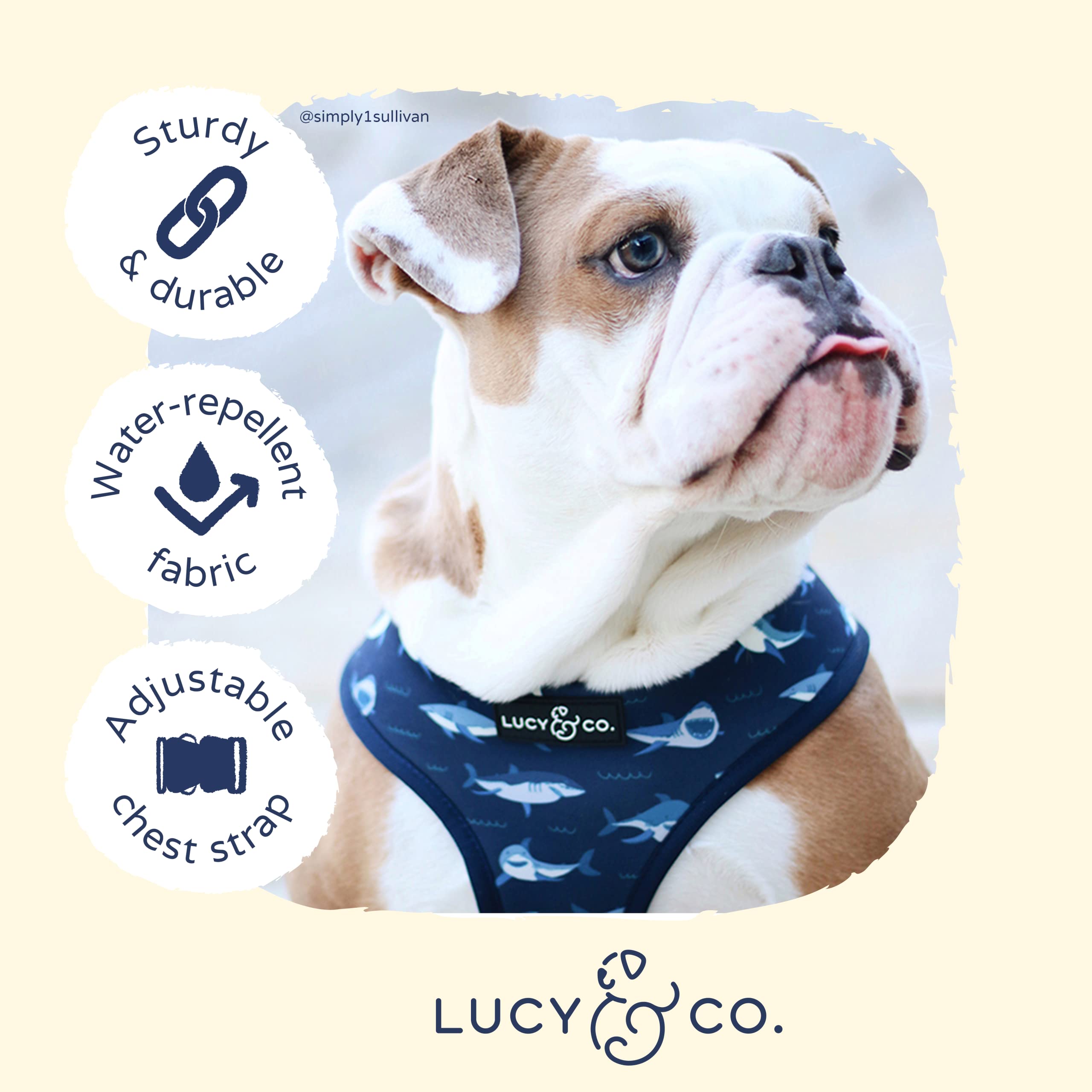 Reversible Dog Harness - Best Designer Pet Harnesses For Extra Small Medium Large Xl Dogs - Padded Adjustable Puppy Vest For Eas