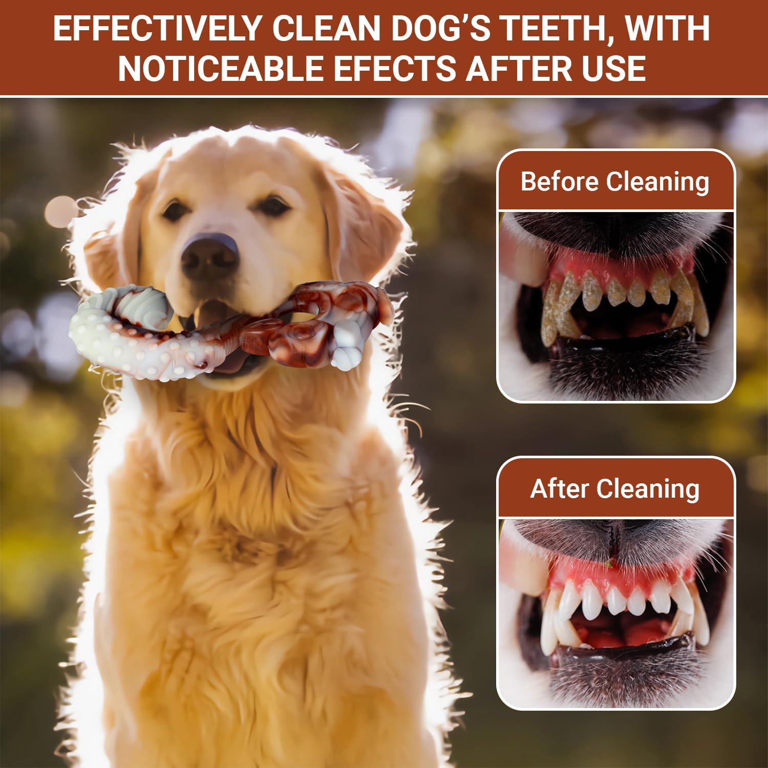 Tailwag Dog Chew Toys For Aggressive Chewers - Beef Flavor, Tough Dog Bone Toys For Large/Medium Breed Dogs - Tough Nylon Teethi
