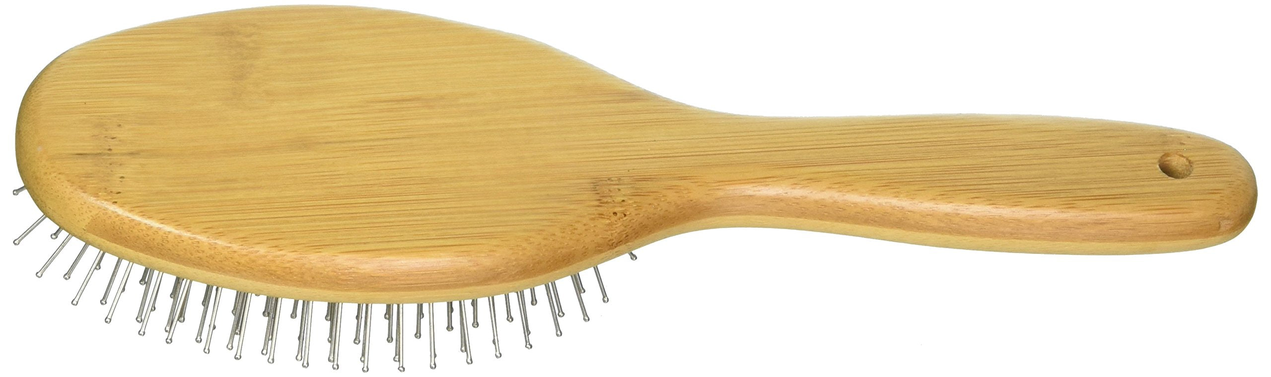 Omnipet Pro-Finish Pin Grooming Brush With Carbonized Bamboo Handle, Large, 9'