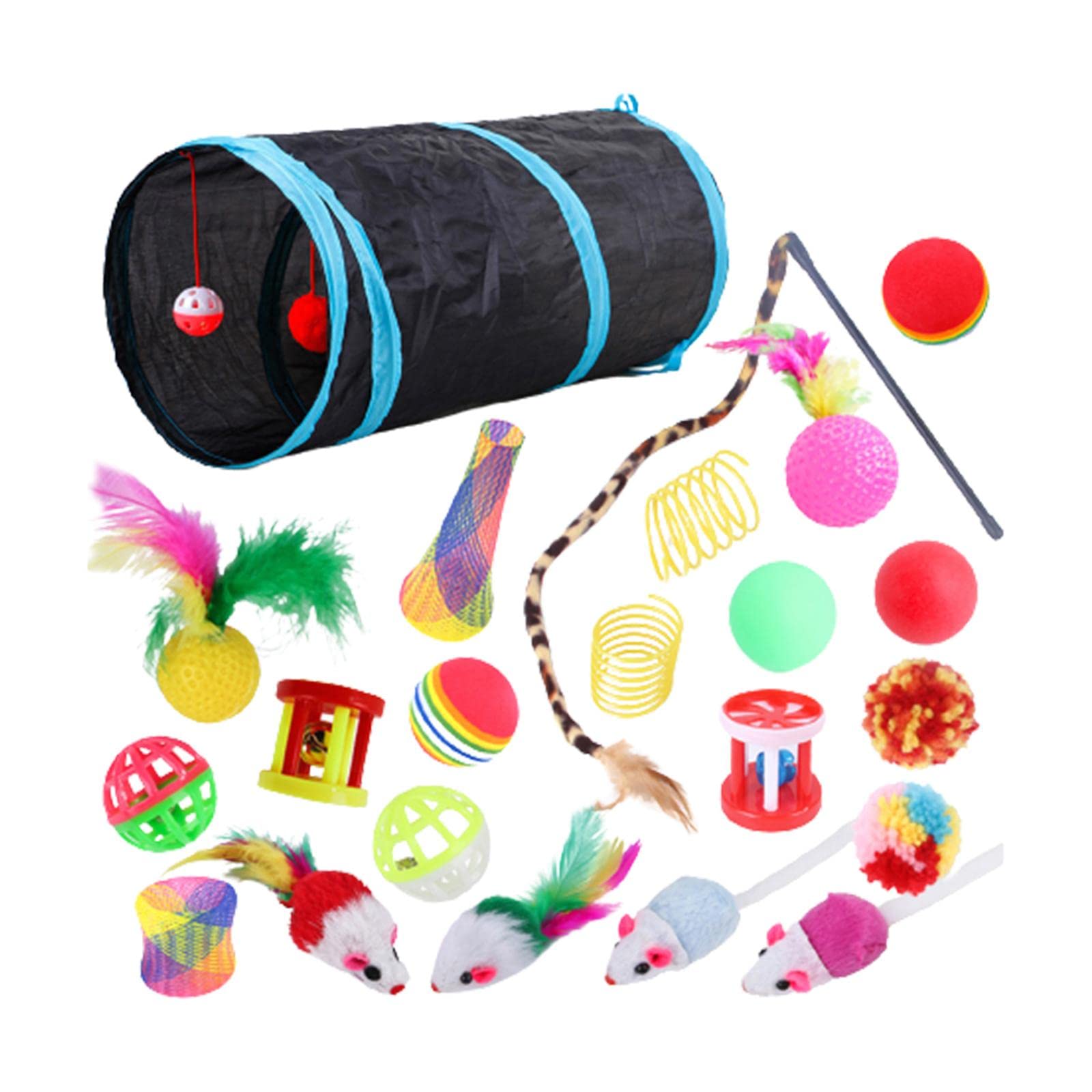 Atorse Fun Catnip Toy Set For Cat Kitten Toys Assortments With Play Tunnel B99501|Pet Supplies|Small Animal Supplies|Exercise &