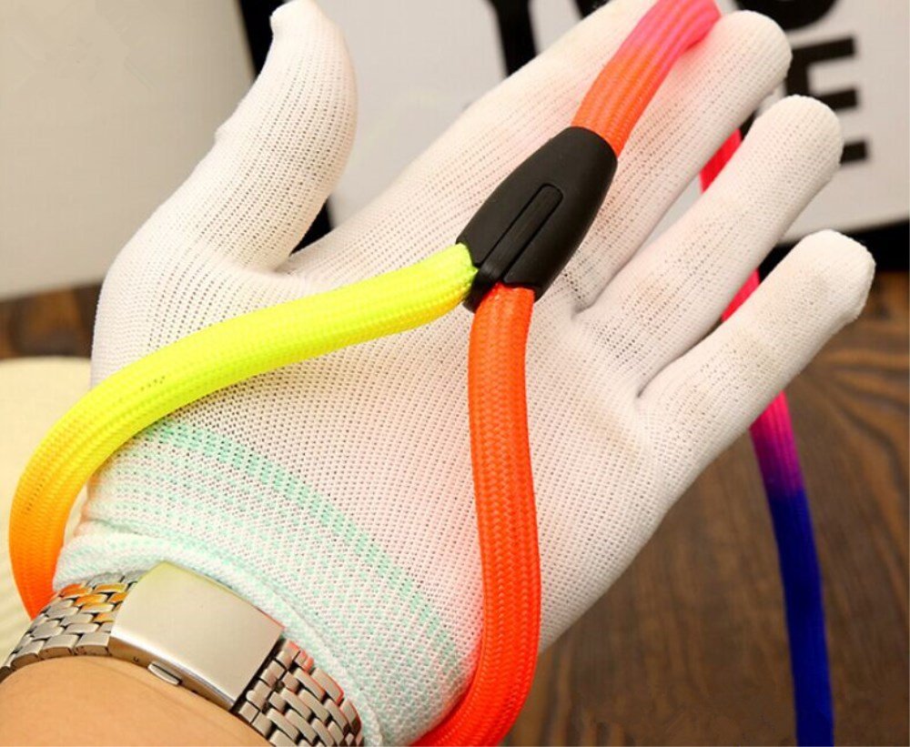 Yueton Rainbow Pet Dog Nylon Leash Adjustable Loop Slip Lead Rope