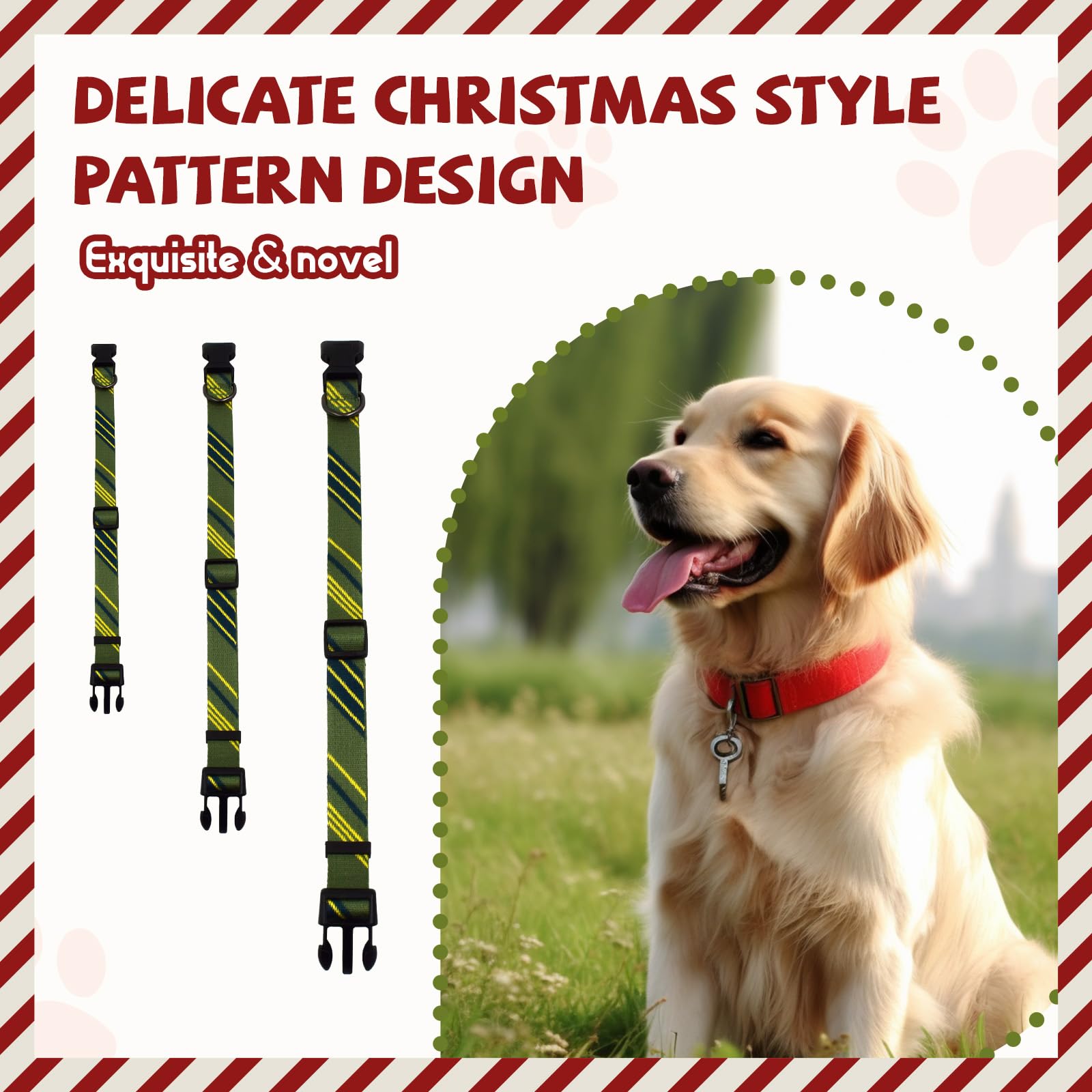Green Yellow Dog Collar And Leash Set For Medium Size Dog, Breathable, Anti-Odor & Soft, Comfortable For Sensitive Skin Puppies,