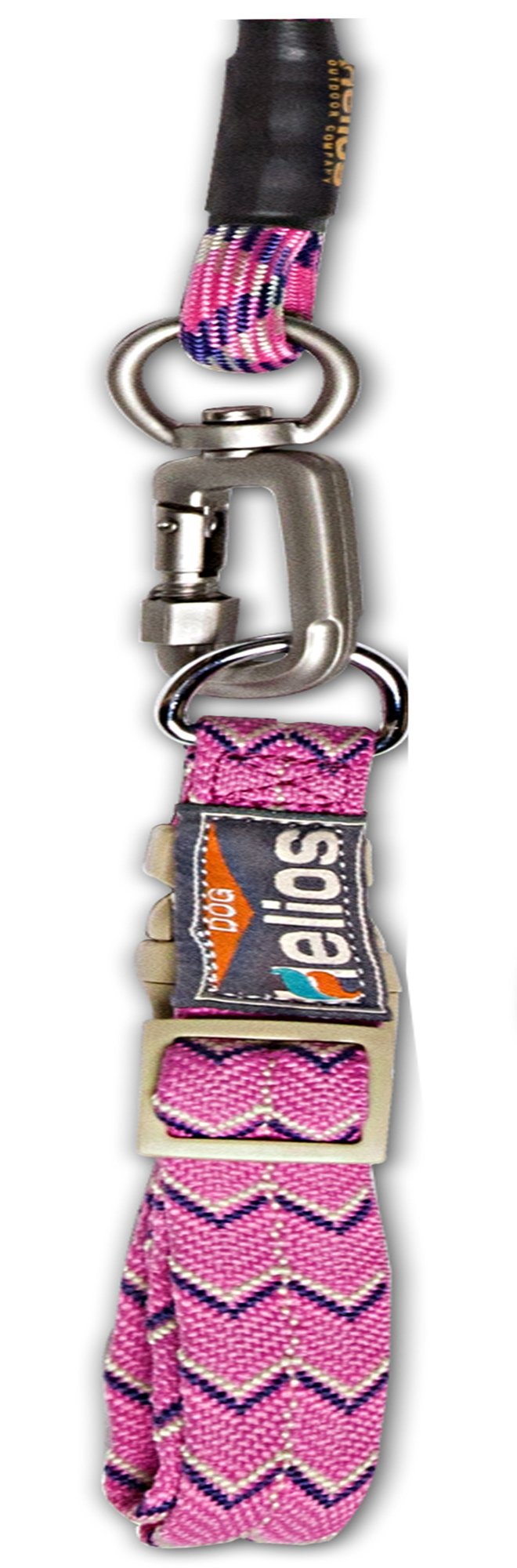Doghelios 'Dura-Tough' Easy Tension 3M Reflective Adjustable Multi-Swivel Pet Dog Leash And Collar, Small, Pink