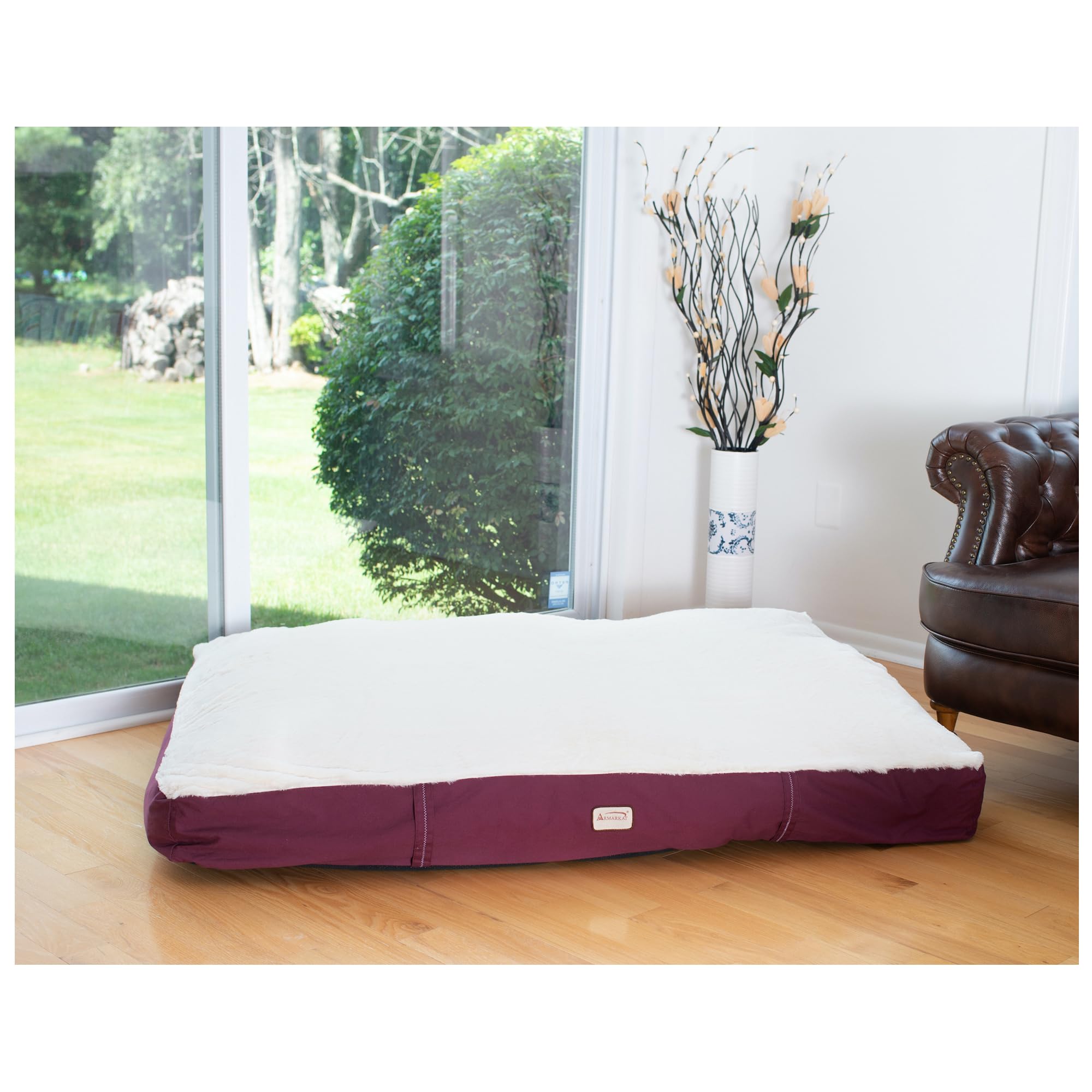 Armarkat Pet Bed Mat 39-Inch by 28-Inch by 7-Inch, M02HJH/MB-Large, Ivory