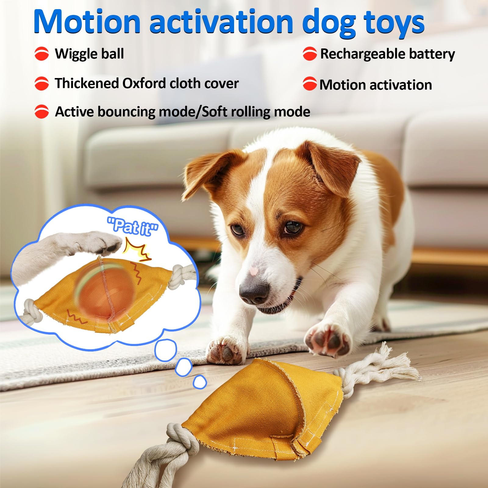 Bentopal Interactive Dog Toys With Motion Activated, Keep Dogs Busy