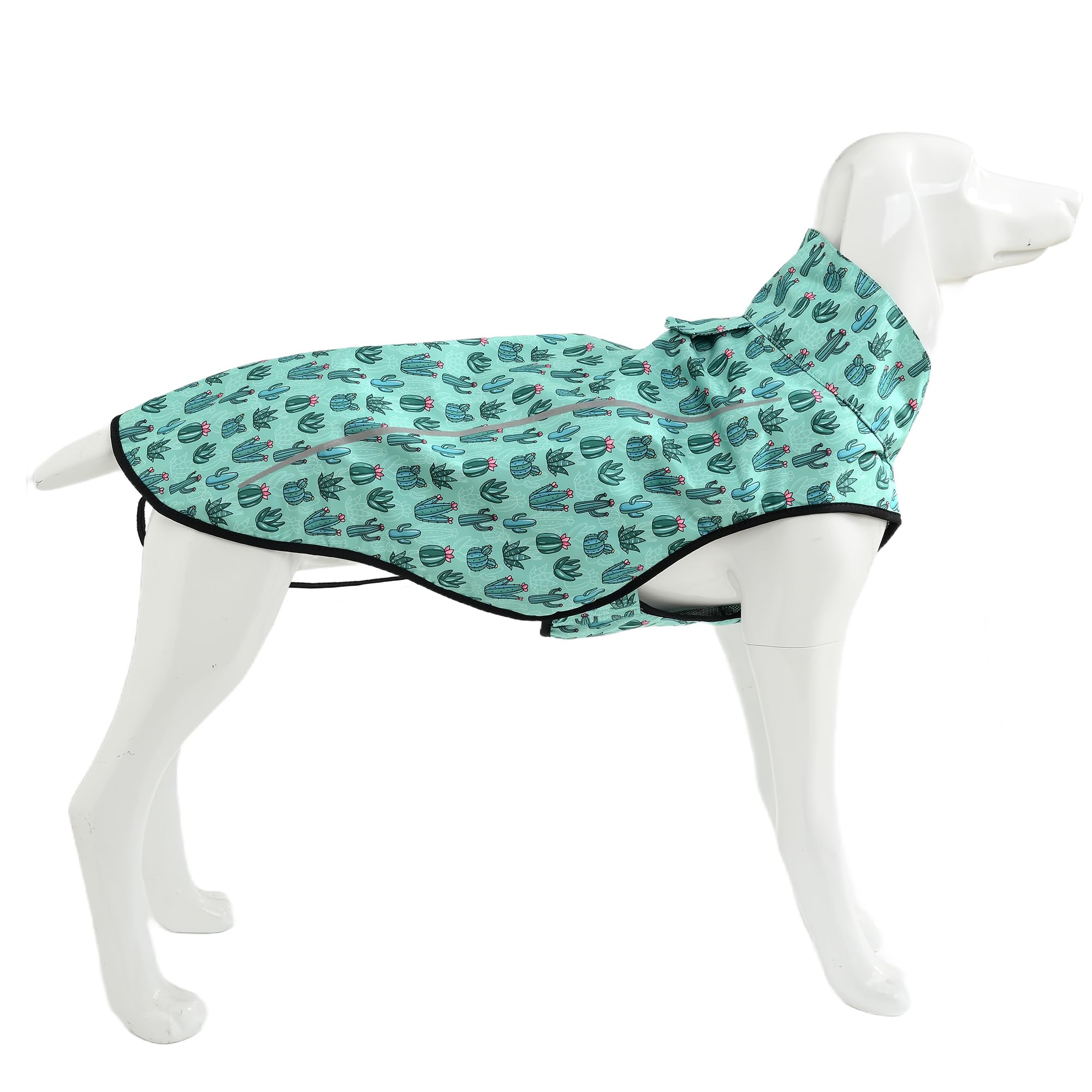 Mile High Life | Dog Raincoat | Adjustable Water Proof Pet Clothes | Lightweight Rain Jacket with Reflective Strip | Easy Step i