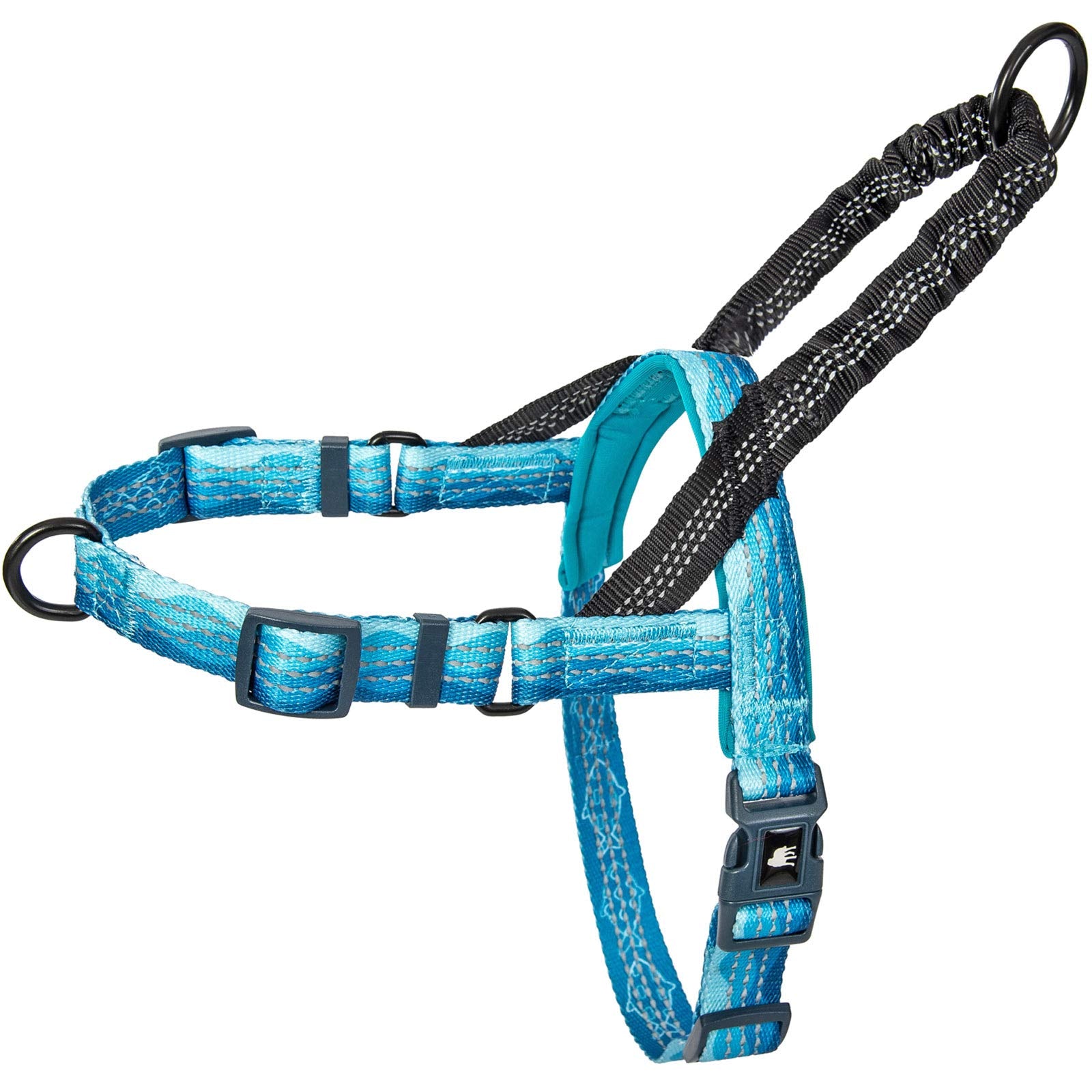 Leash Boss No Pull Dog Harness, Easy Walk For Small, Medium, And Large Pets, Reflective With Rear And Front Clip Attachment (Wav