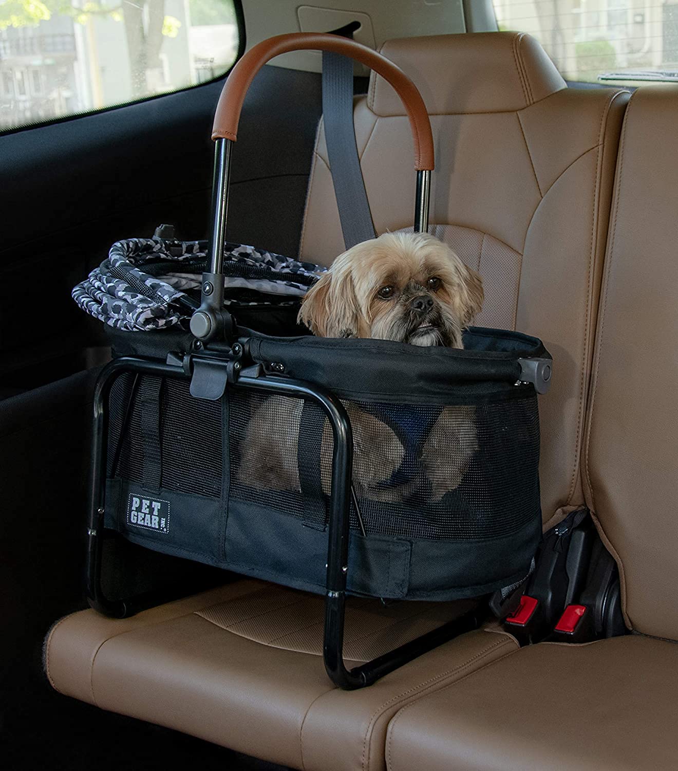 Pet Gear View 360 Pet Carrier & Car Seat With Booster Seat Frame For Small Dogs & Cats, Mesh Ventilation, Push Button Entry, No Tools Required, 4 Colors