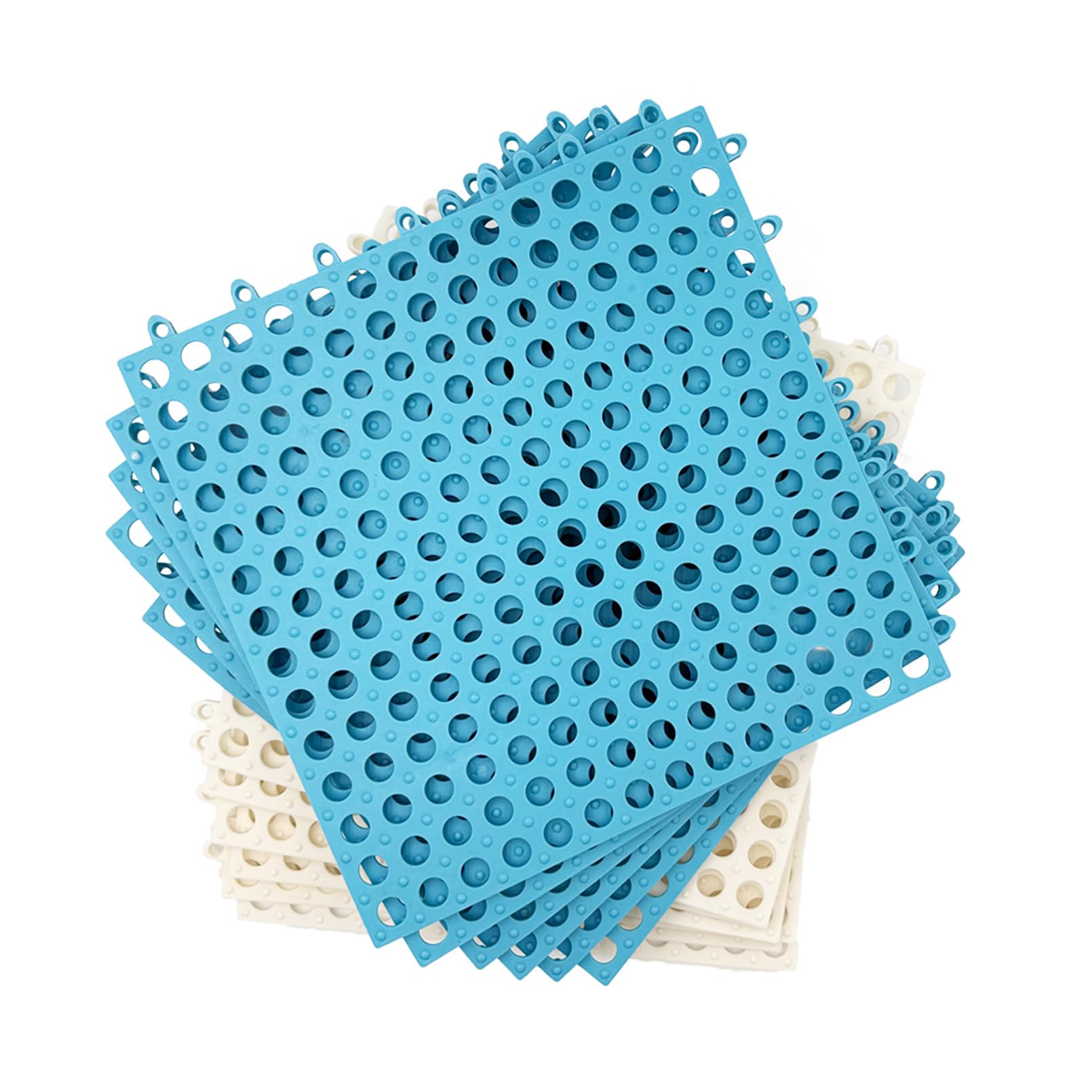 Niwaes Rabbit Cage Mat Floor-12 Pcs Plastic Bunny Resting Mats For Wire Cage Bottom 12X12 Pet Feet Pad With Holes For Chinchilla