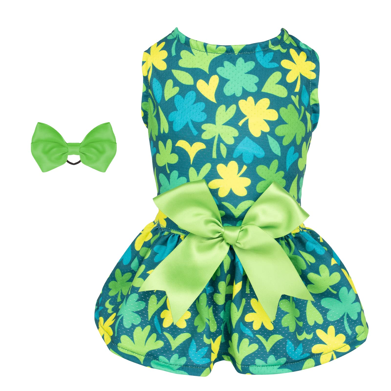 Cutebone Dog Mesh Dress St.Patrick'S Day Puppy Sundress Pet Outfit Summer Fashion For Small Dogs Girl Cat Clothes Bf07M
