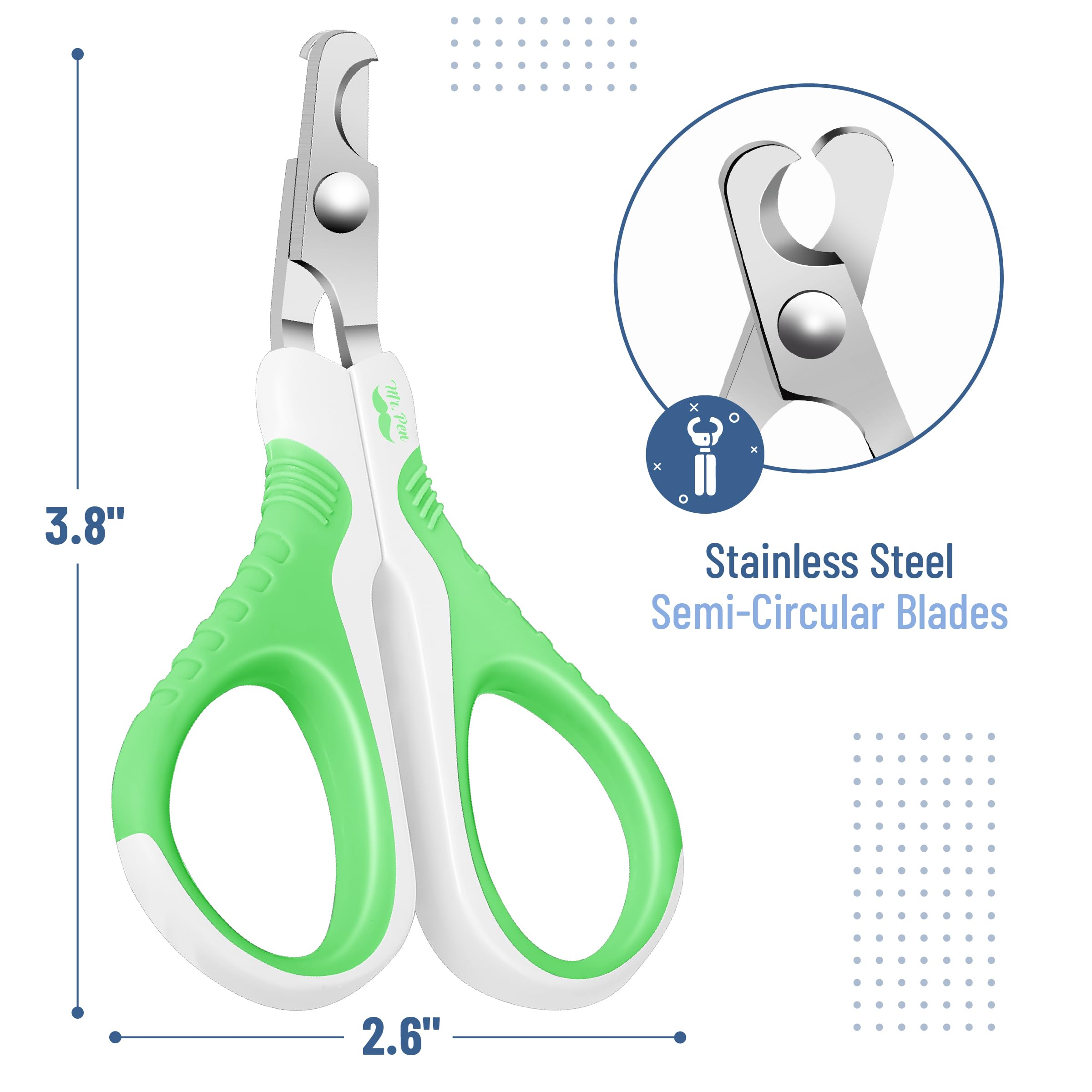 Mr. Pen- Cat Nail Clipper, Spring Green & White Cat Nail Trimmer, Cat Nail Clippers, Cat Claw Clippers, Cat Clippers For Nails, Pet Nail Clippers, Kitten Nail Clipper, Small Dog Nail Clipper