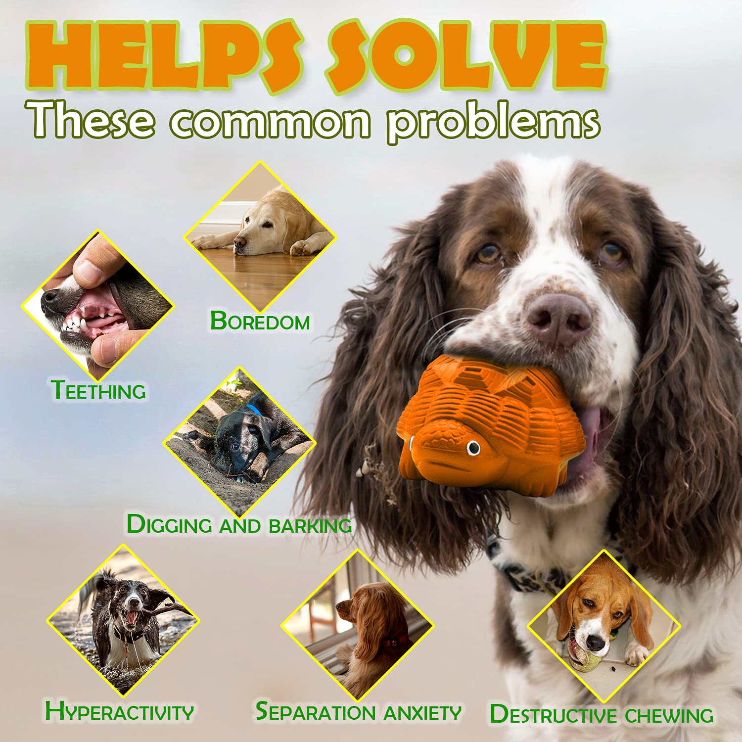 Yilako Dog Toys For Aggressive Chewers, Heavy Duty Tough Dog Toy For Large Dogs, Indestructible Squeaky Dog Toys
