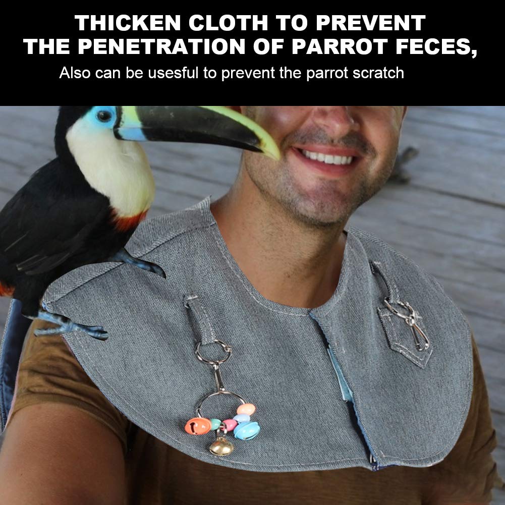 Gloglow Parrot Training Shoulder Cape, Anti Scratch Anklet Pet Shoulder Pad Protector Stand Anti Scratch Anklet Pet Shoulder Pad