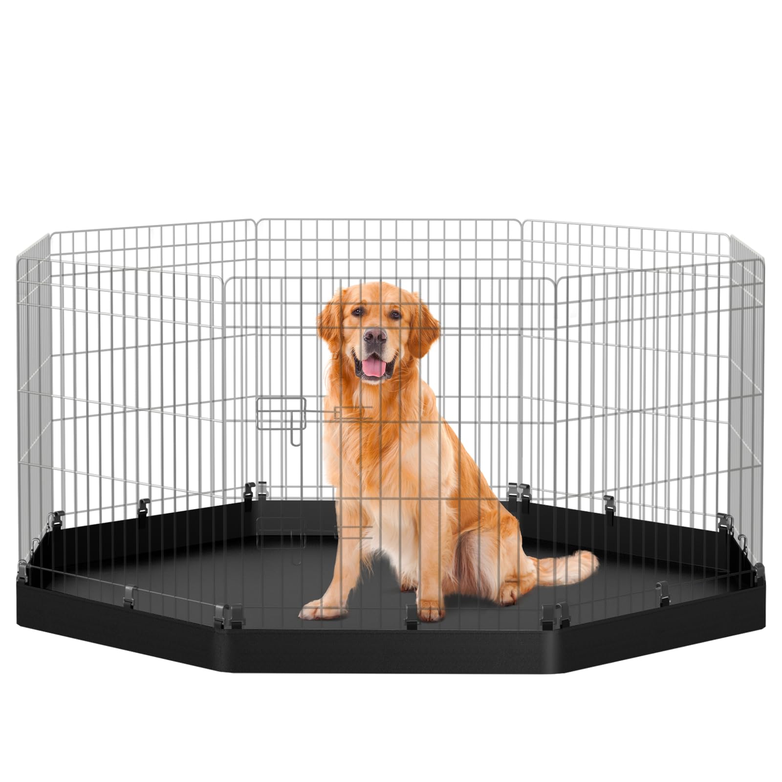 Pjyucien Dog Playpen Bottom Pad, Fits 8 Panels 24 Inch Width Plastic/Metal Pet Pen (Note: Only Pen Bottom Pad, Playpen Not Inclu