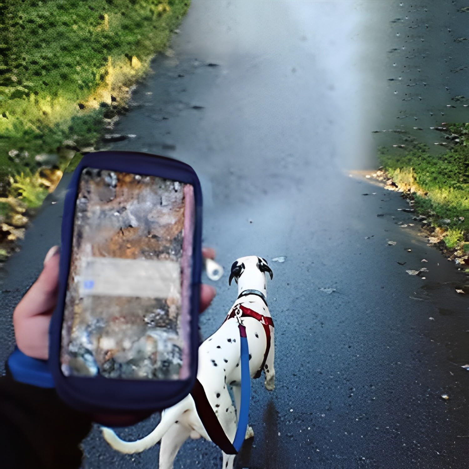 Soggy Doggy No-Pockets Leash - Dog Leash with Waterproof Touch Screen Phone Holder - Suitable for Medium to Large Dogs Blue 60