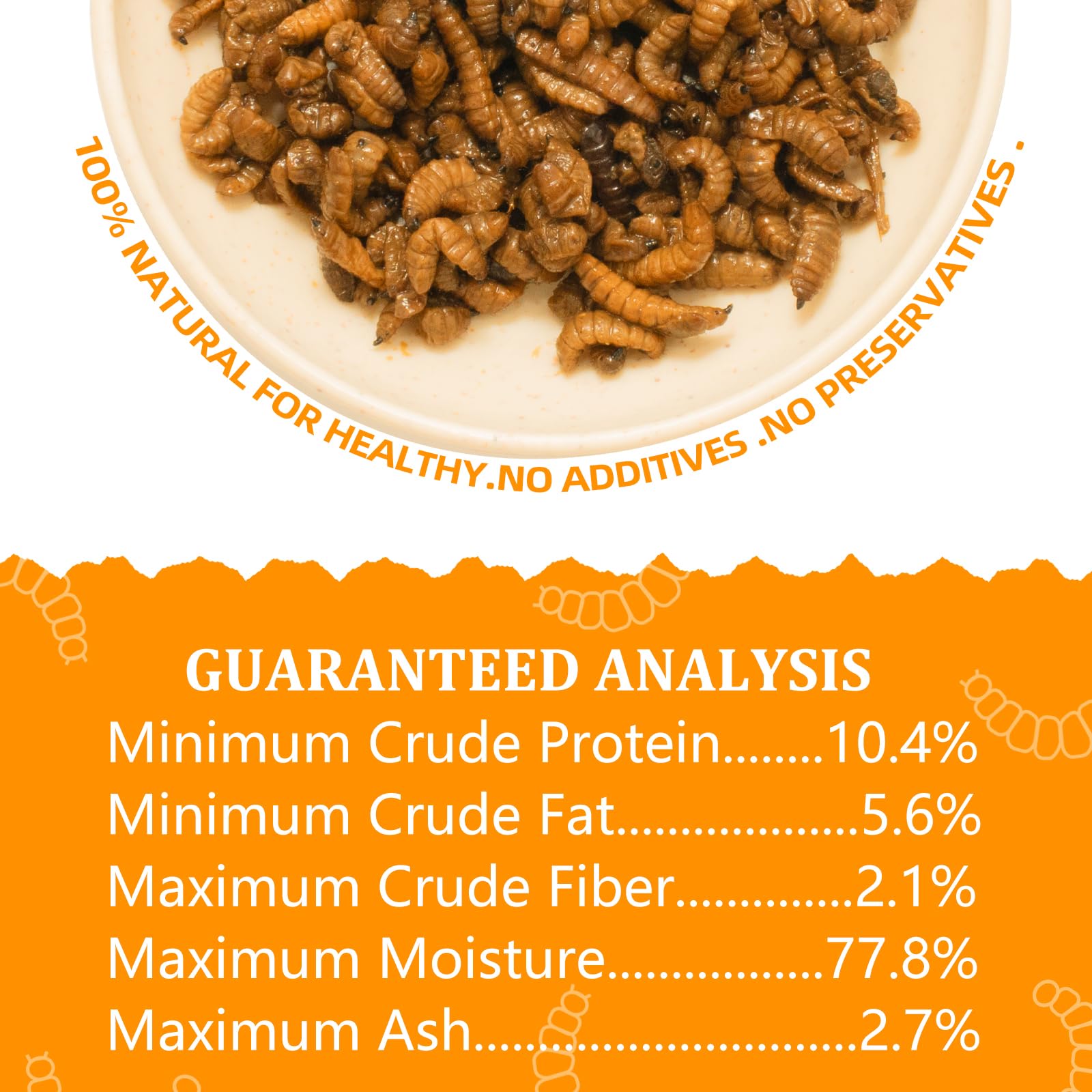 JADINGSFARM 6 Pack Canned Black Soldier Fly Larvae for Reptiles, Fish, Birds and Small Animals, BSF, Healthy High Protein Treat,