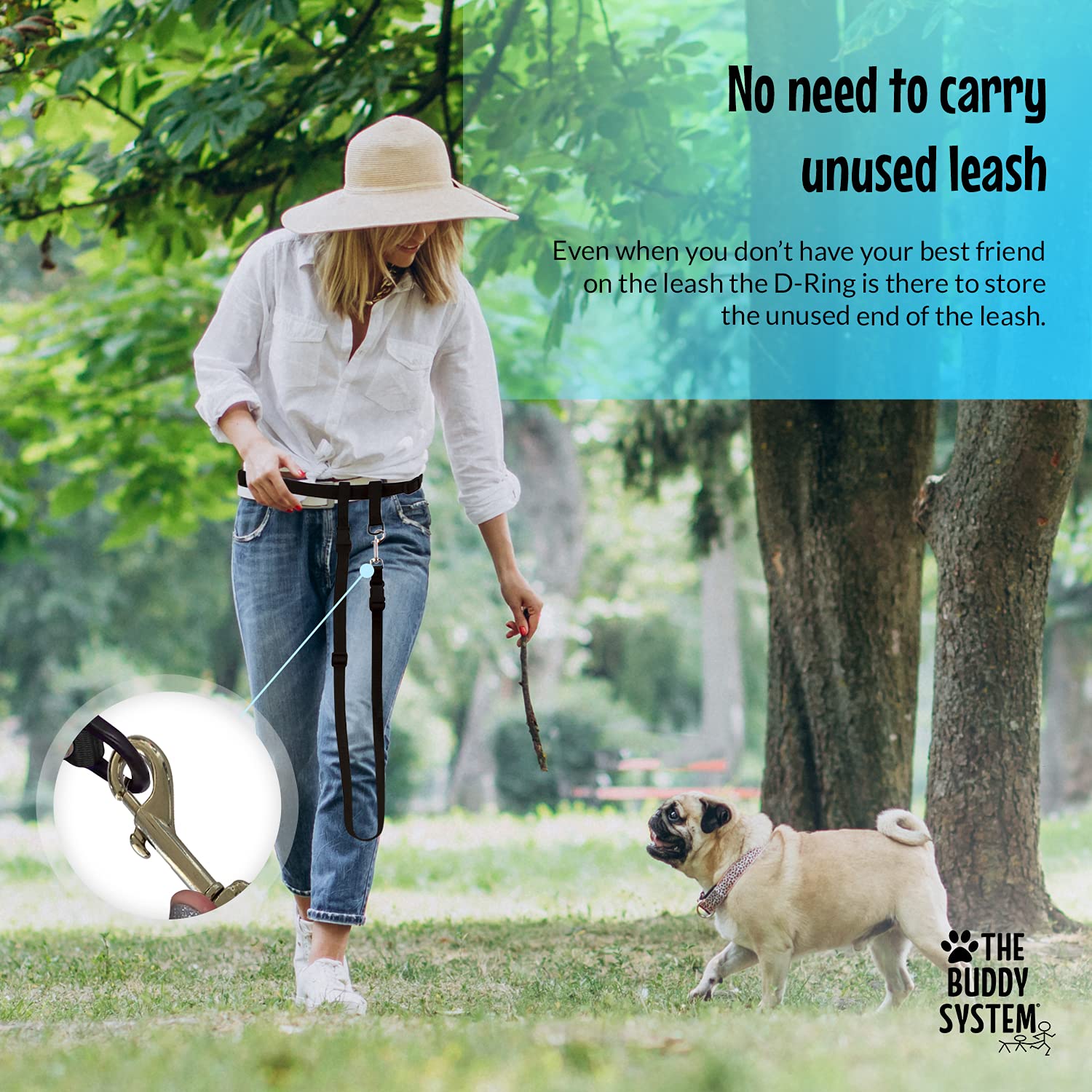 The Buddy System Accessories For Our Dog Leashes Made In Usa (Extra Buddy, Small Dog Black)