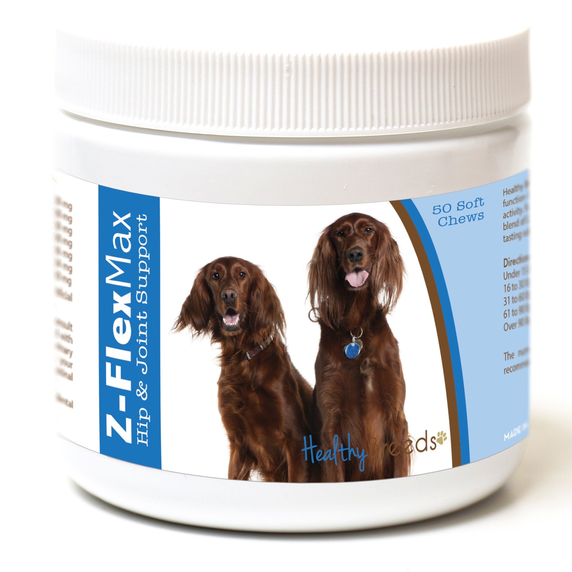 Healthy Breeds Irish Setter Z-Flex Max Hip and Joint Soft Chews 50 Count