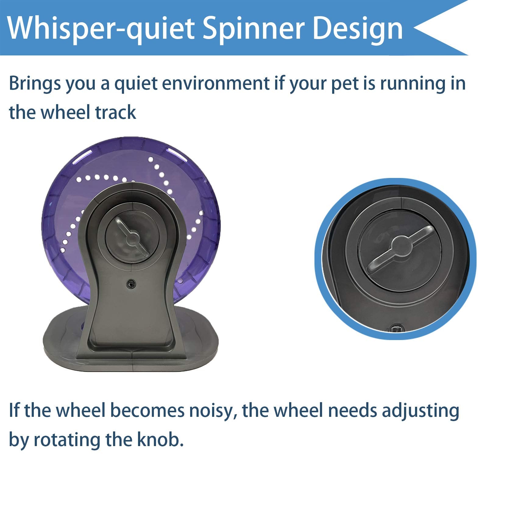 Petest Hamster Exercise Wheel, Silent Spinner Hamster Running Wheels, Diameter 6.7 Inch, Purple