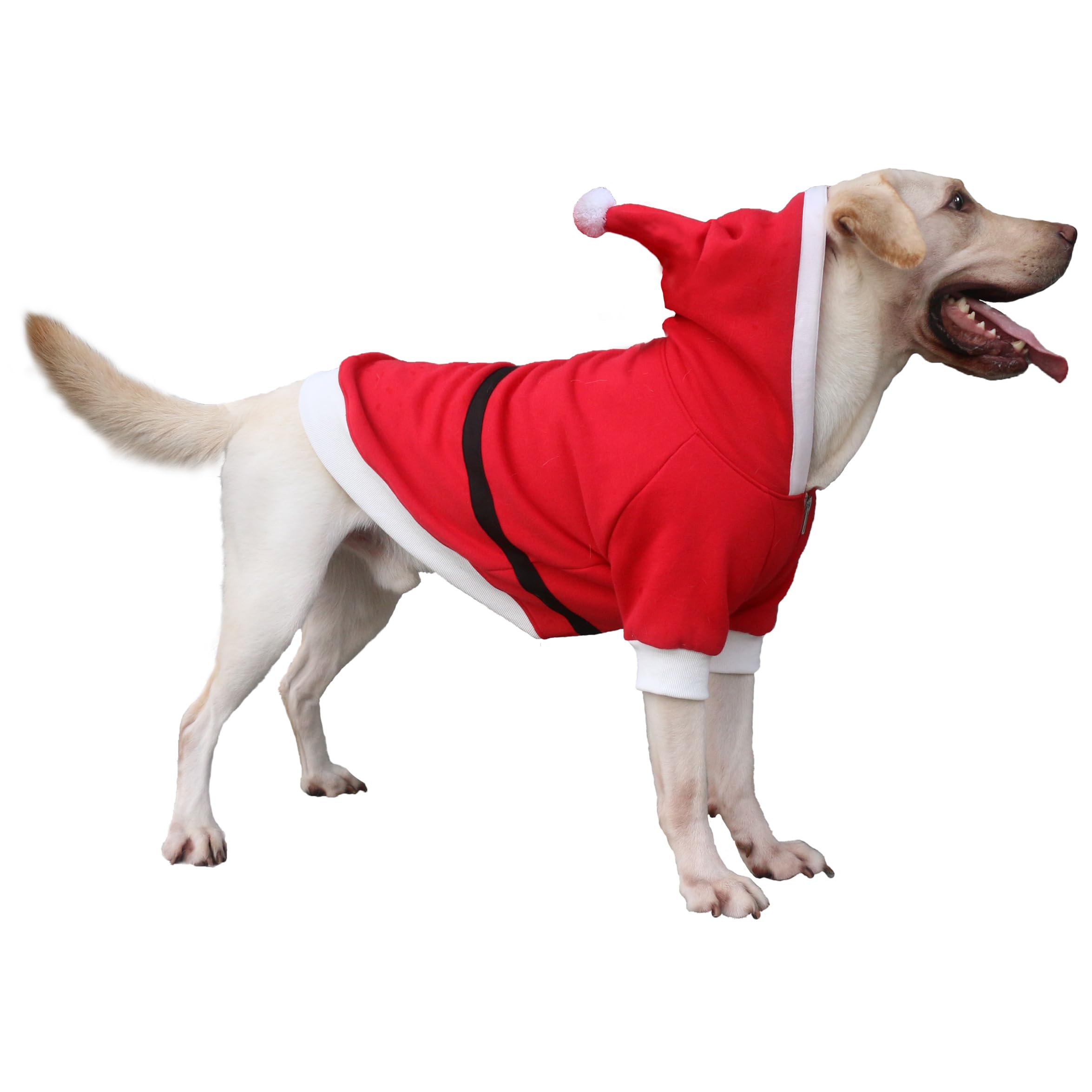 Arunners Santa Claus Father Christmas Costumes Clothes For Extra Large Dogs Hoodies Labrador Rottweiler Great Dane, Red, 3X-Larg