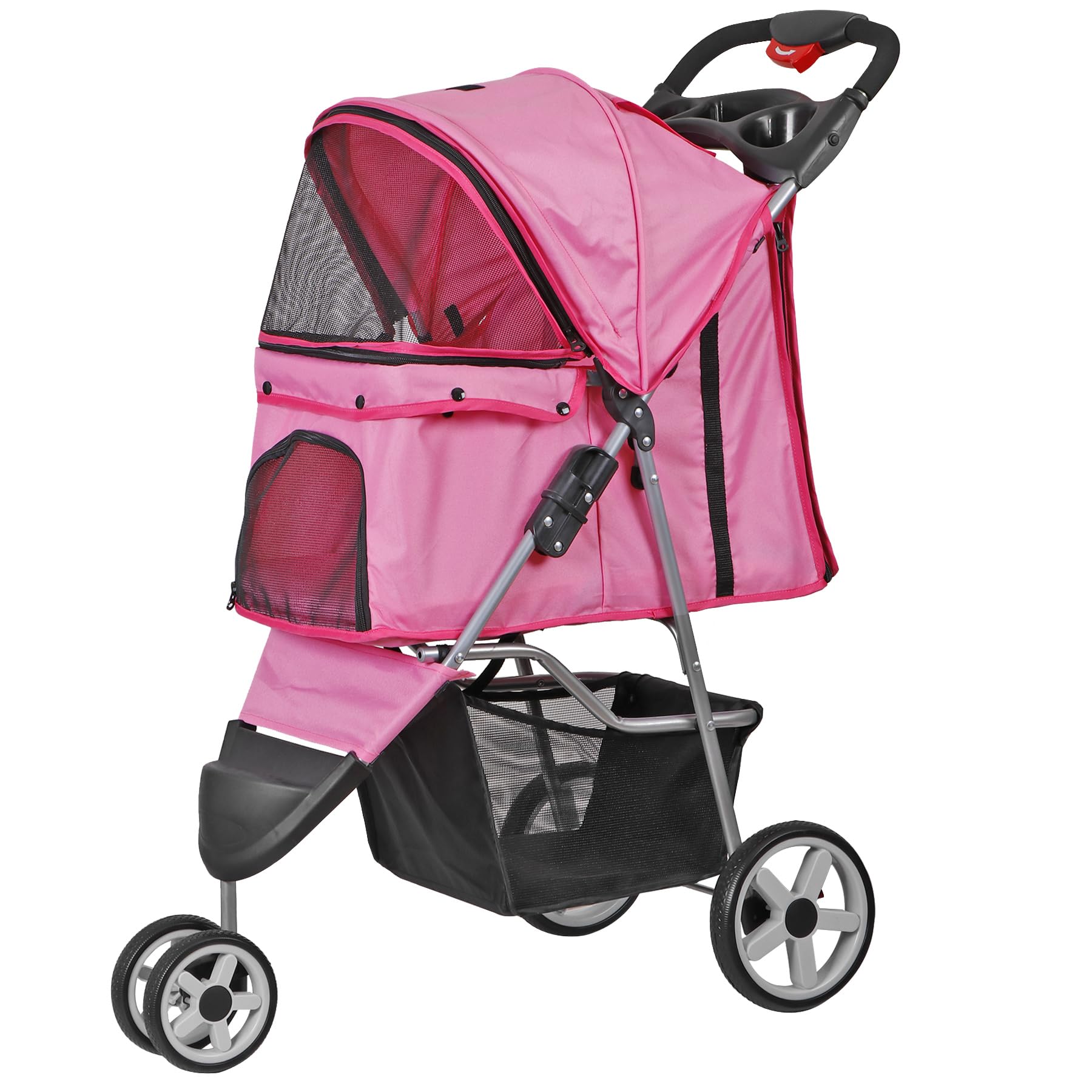 Epetlover 3 Wheels Dog Stroller Folding Pet Strolling Cart For Small Medium Cats Puppies Portable Jogger Travel Camping Puppy Ca