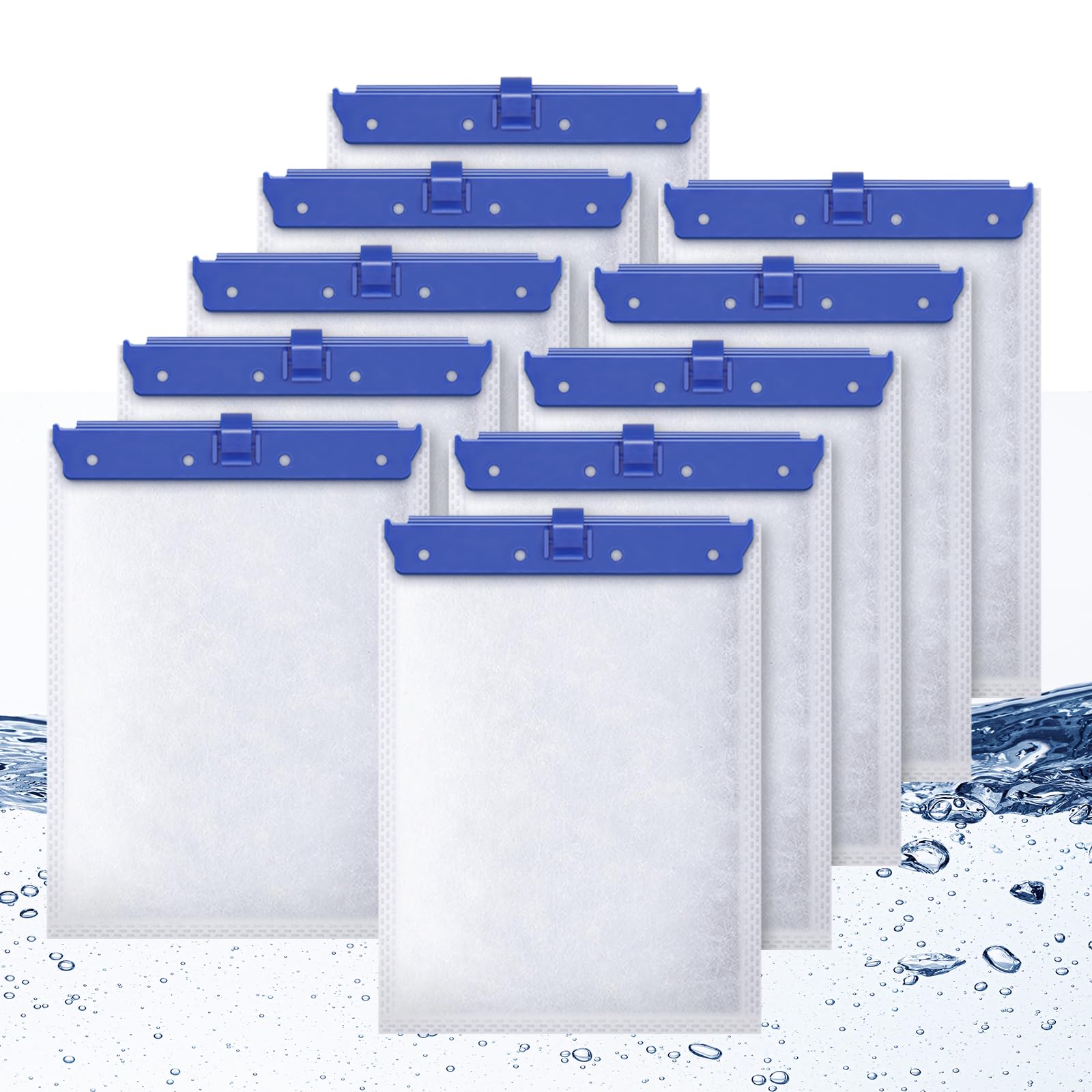 Esctabalt 10 Count Large Filter Cartridges Compatible With Whisper Bio Bag Filters, Large Aquarium Filter Cartridge For Whisper 