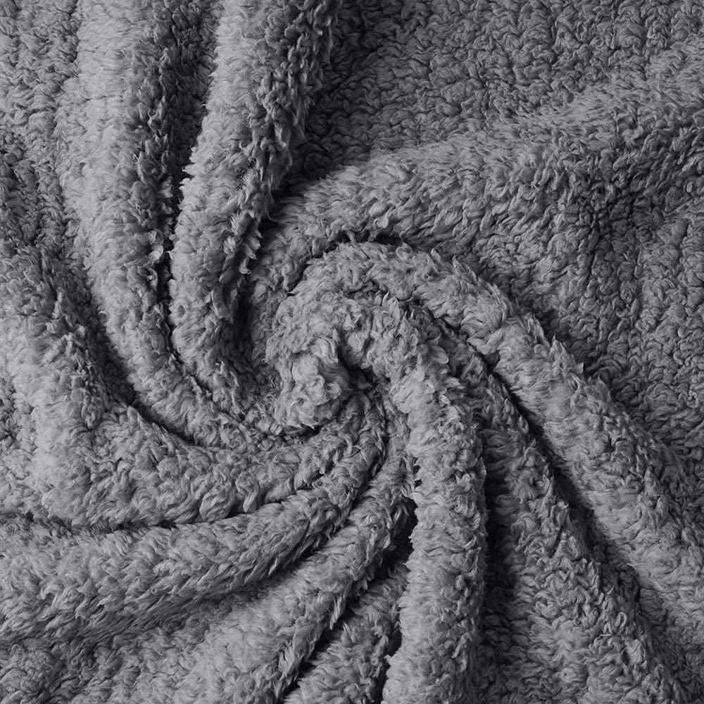 1 Pack 3 Calming Blankets Fluffy Premium Fleece Pet Blanket Soft Sherpa Throw For Dog Puppy Cat Grey Small (23' X16'')