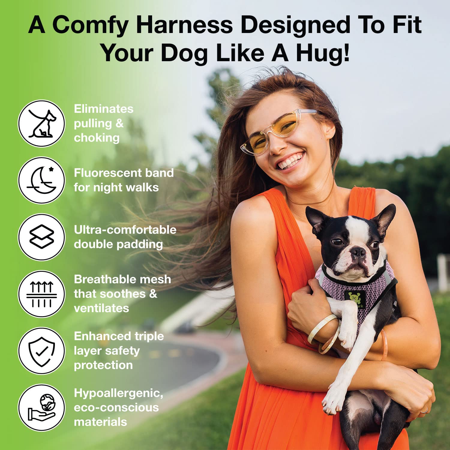 Ecobark Step In Dog Harness - Teacup Dog Harness For Xxxs, Xxs, Xs, And Small Dogs - Soft Mesh Mini Body Halter For Toy Breeds And Puppies - Dog Harness Vest Under 5 Pounds Lbs (Xxxs, Lilac Pink)