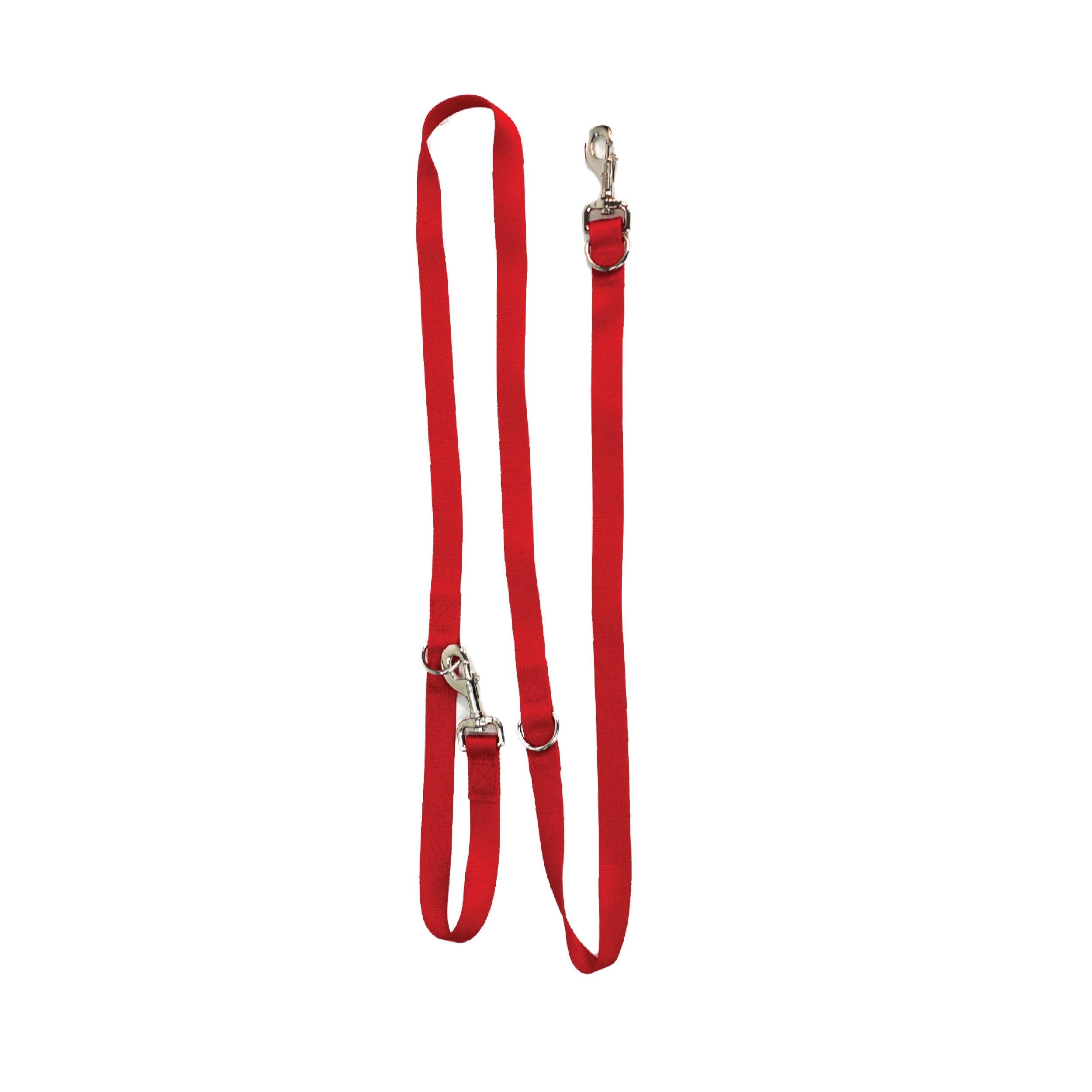 Blue-9 Multi-Function Hands Free Dog Leash, Double Attachment 6 Foot Adjustable Lead For Obedience, Running, And Agility Training (Red, Medium Large)
