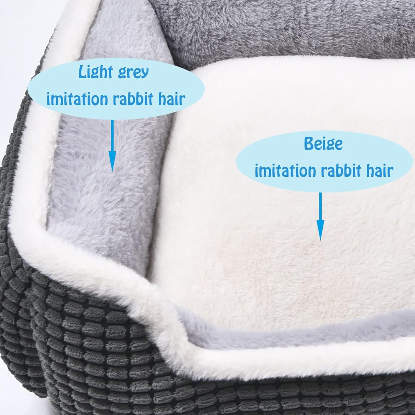 Dog Beds For Small Dogs, Cute Cat Beds For Indoor Cats, Super Soft Washable Cat Bed With Anti-Slip & Water-Resistant Bottom, Lux