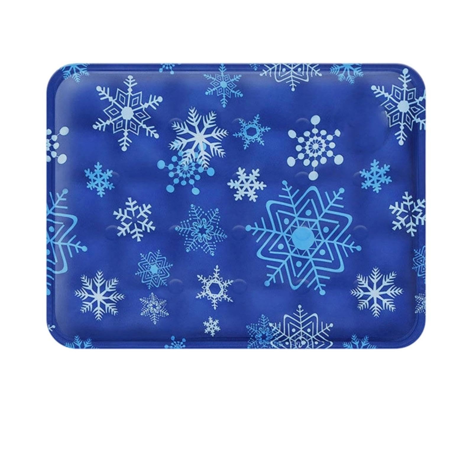 CALANDIS Pet Cooling Mat EasyUse Cooling Mat with Gel Cushioned for Pets, Dogs, Floor M Dark Snowflake | Beds | Dog Supplies