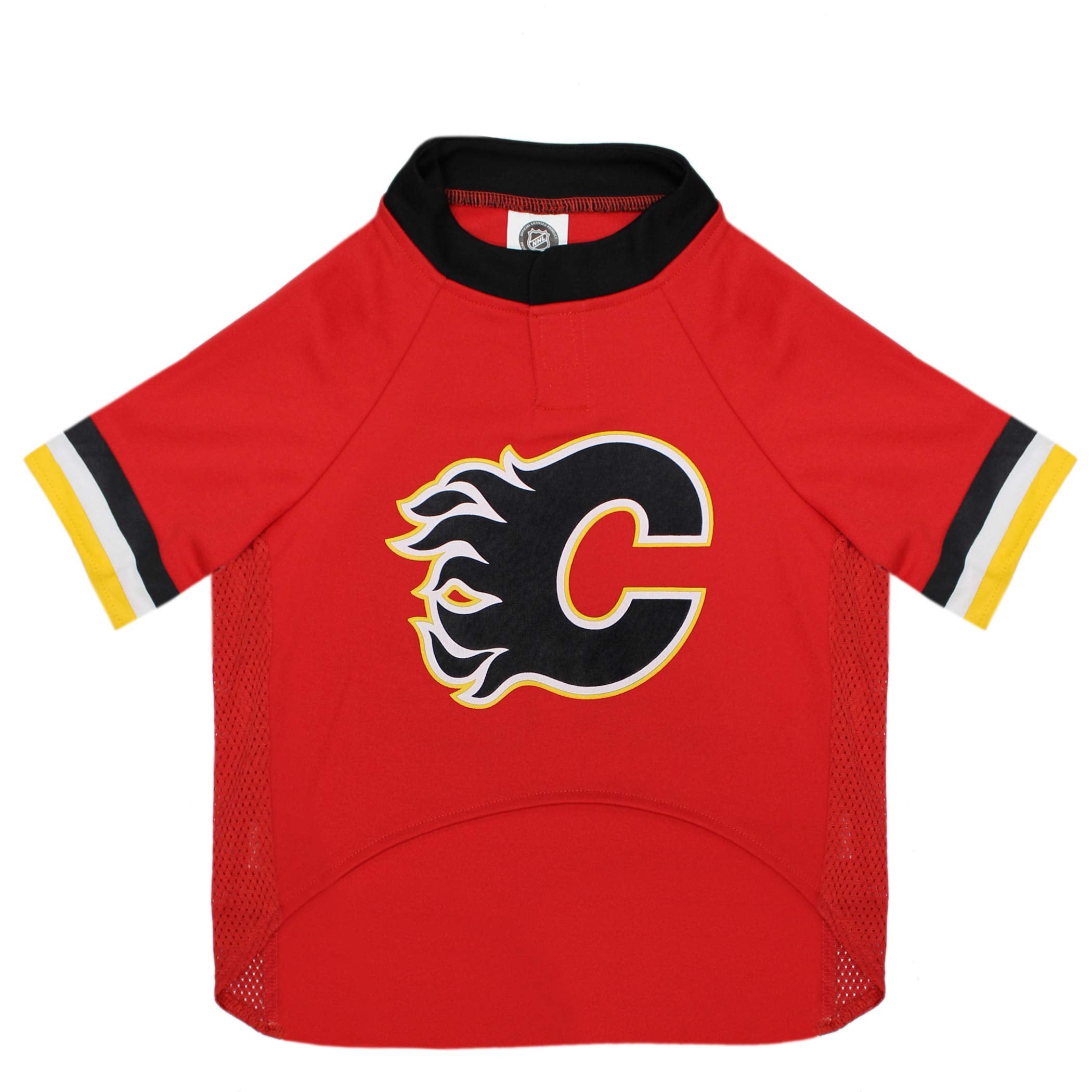 NHL Calgary Flames Jersey for Dogs & Cats, Medium. - Let Your Pet Be A Real NHL Fan!