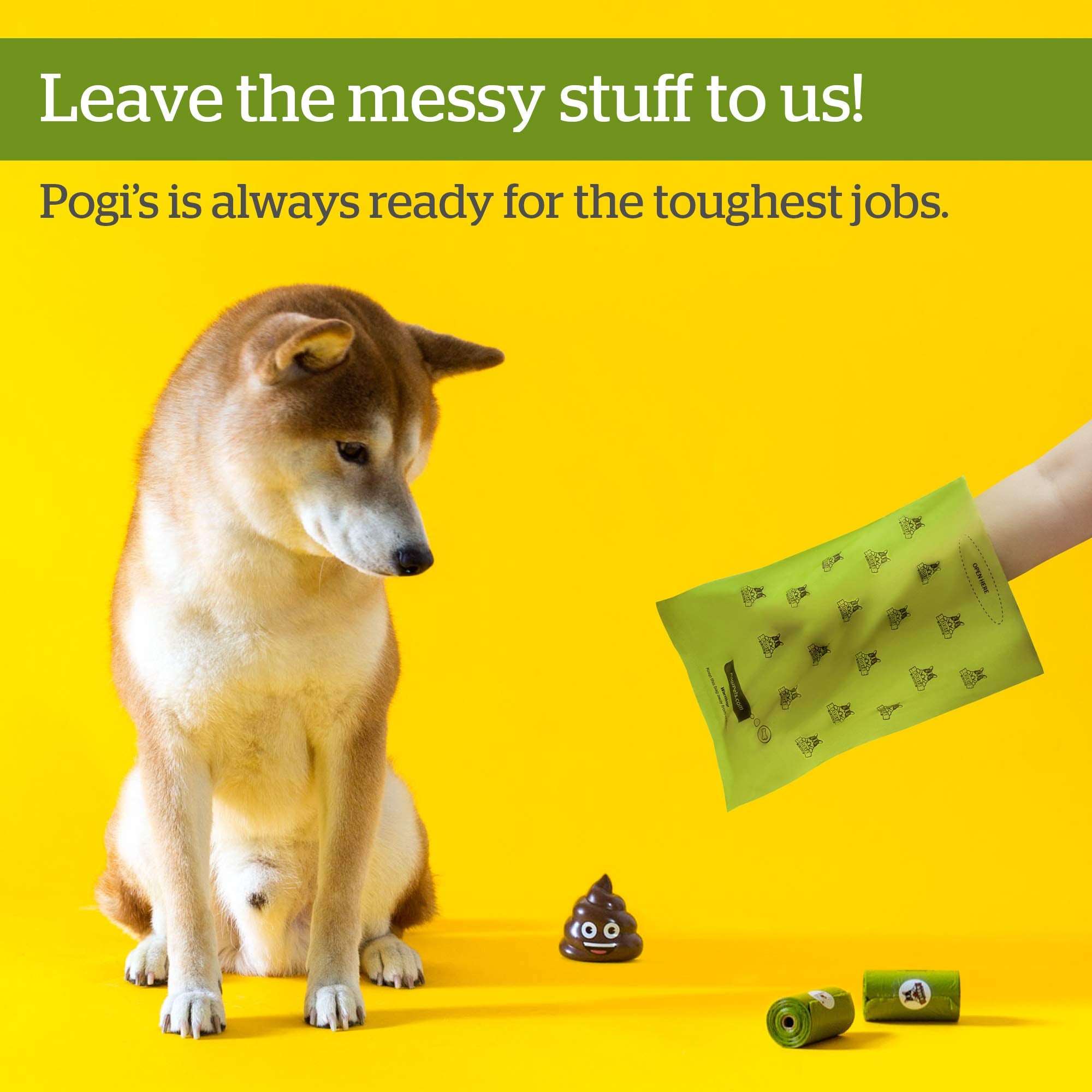 Pogi? Dog Poop Bags Bulk - 60 Unscented Rolls (900 Doggie Poop Bags) - Leak-Proof Dog Waste Bags - Ultra Thick, Extra Large Poop Bags For Dogs