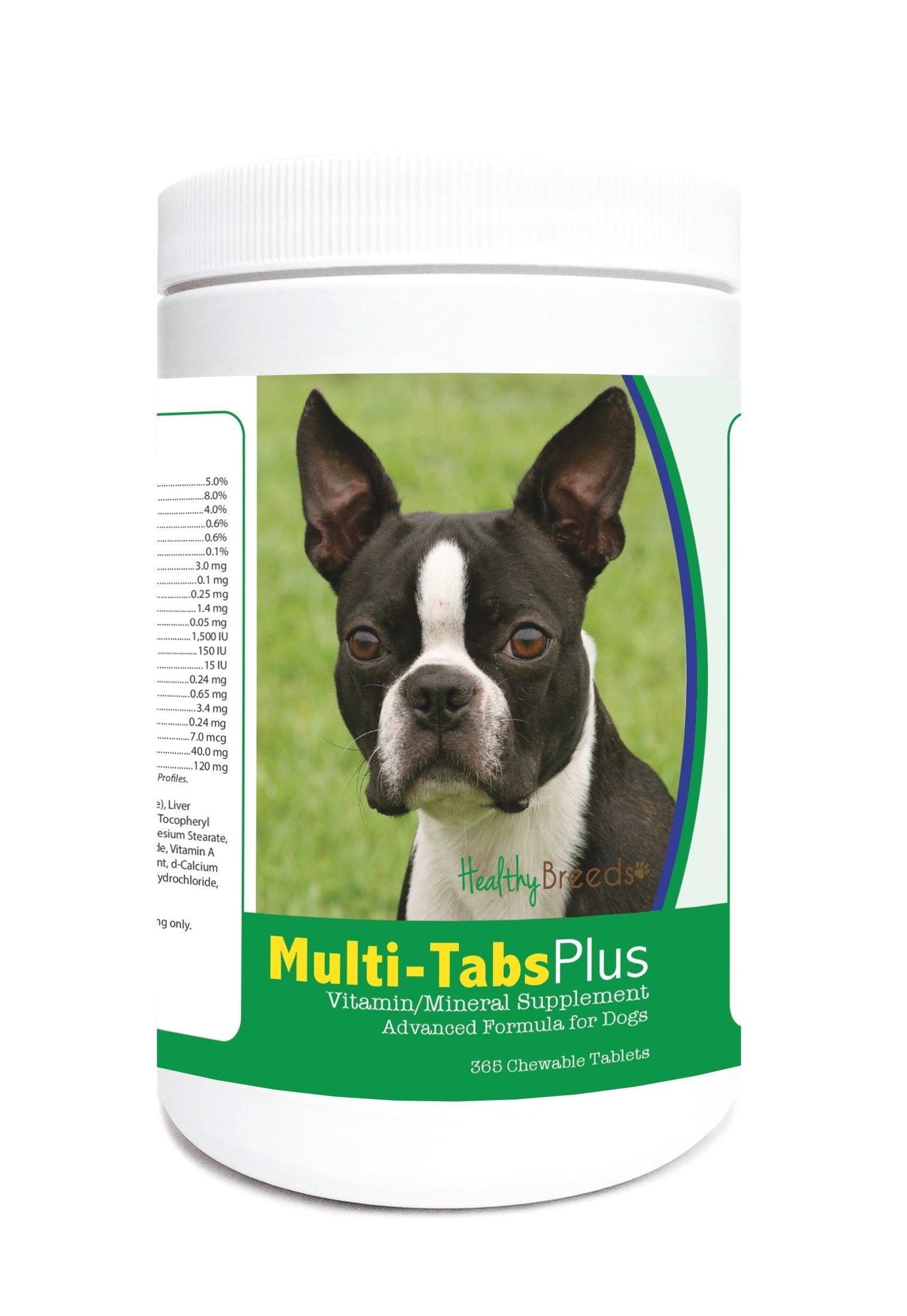 Healthy Breeds Boston Terrier Multi-Tabs Plus Chewable Tablets 365 Count